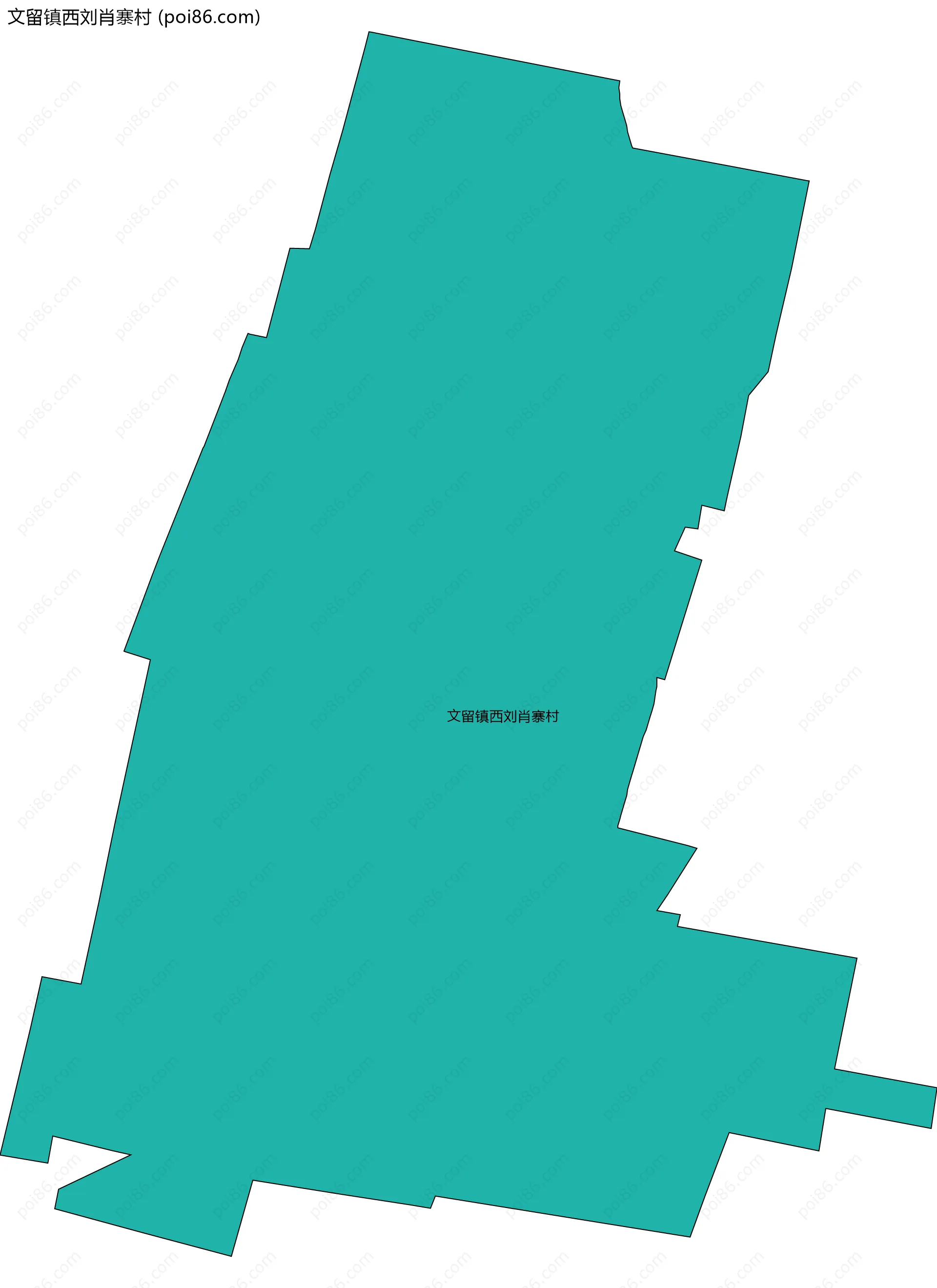 文留镇西刘肖寨村边界地图