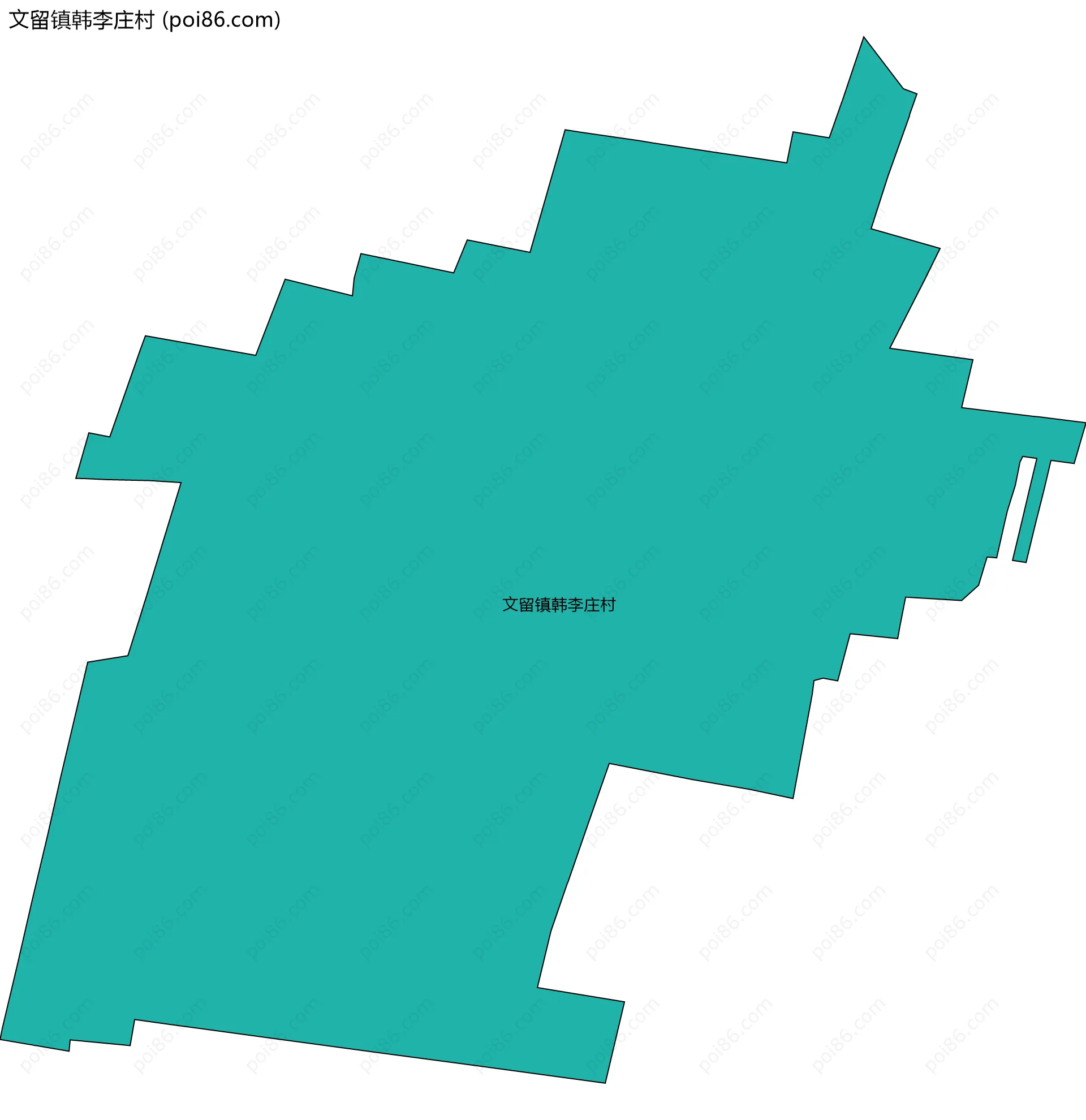 文留镇韩李庄村边界地图