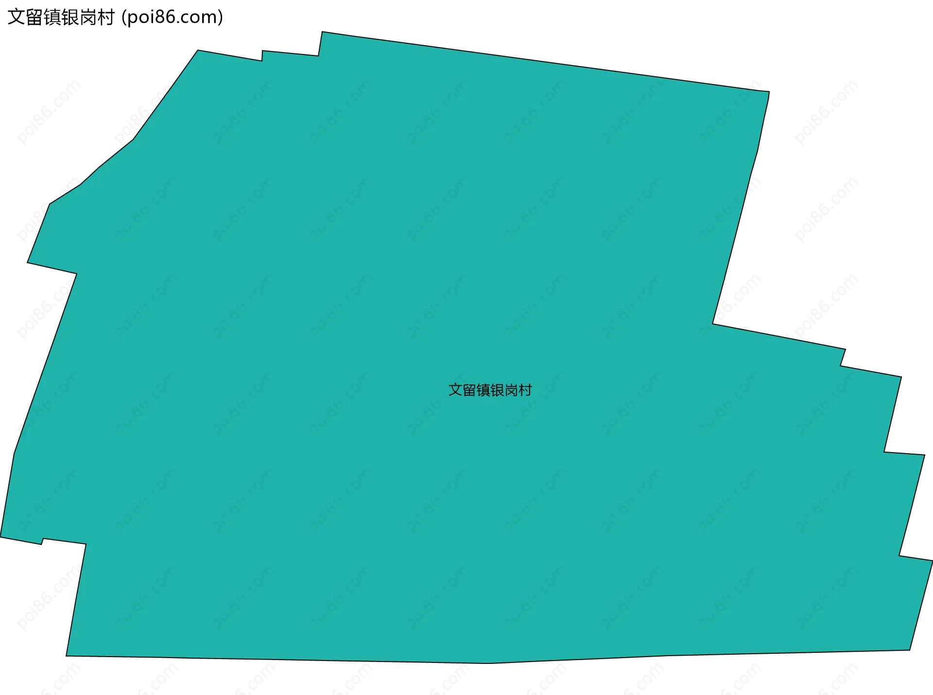 文留镇银岗村边界地图