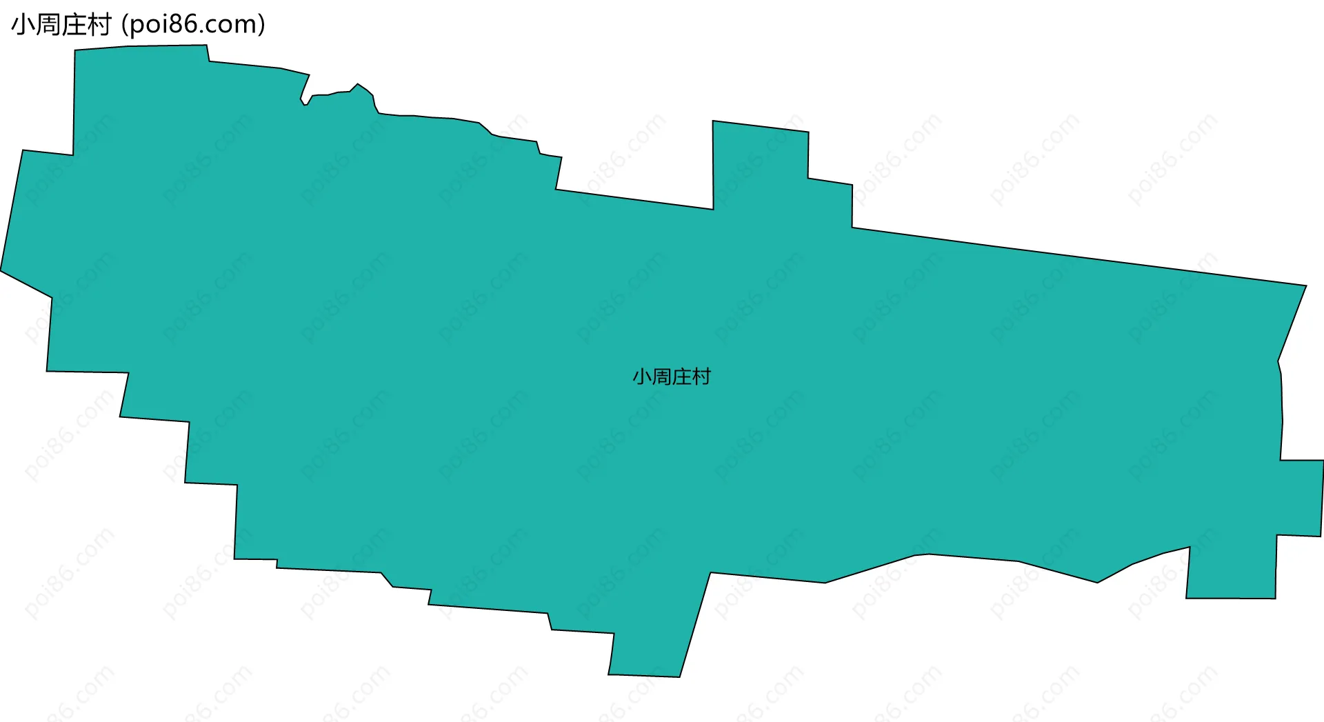 小周庄村边界地图