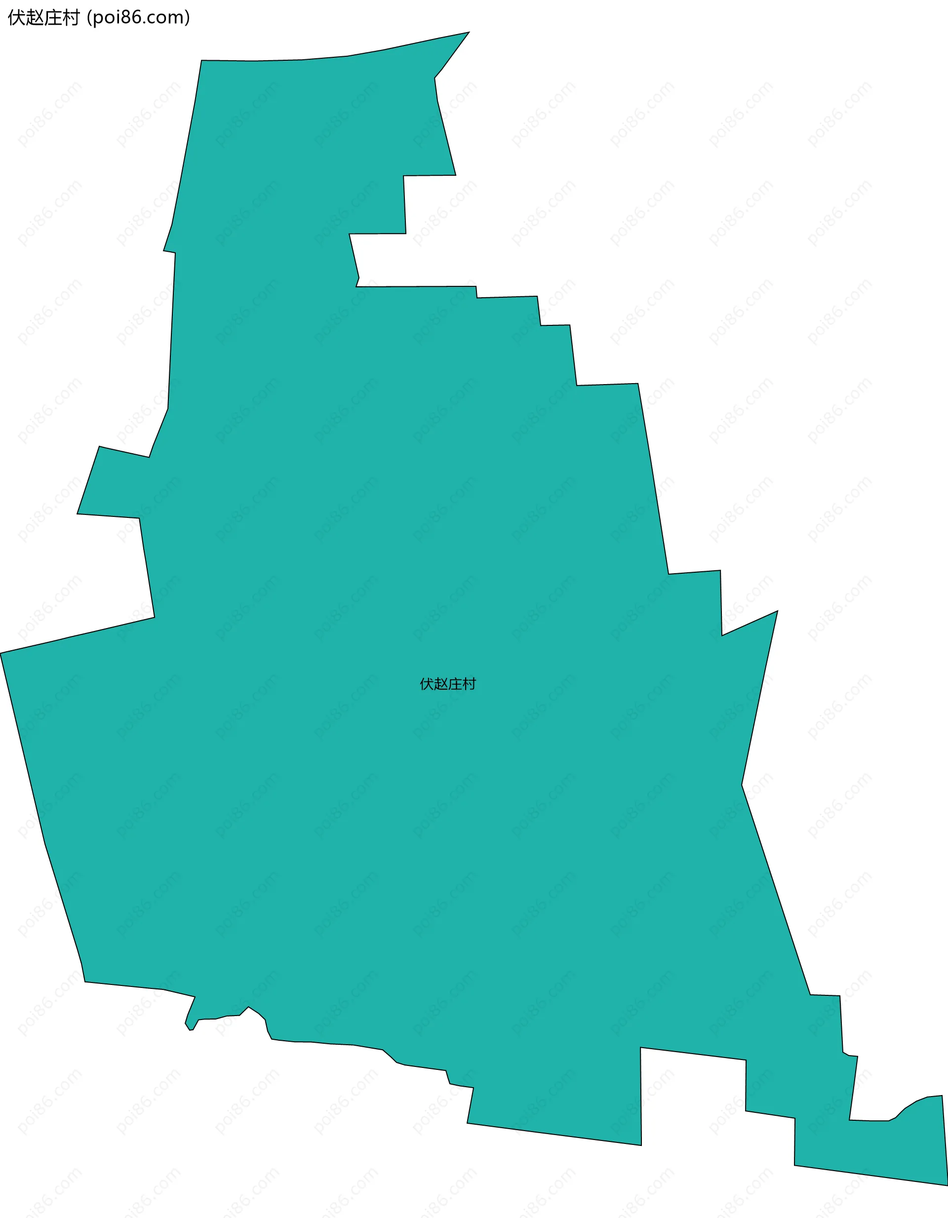 伏赵庄村边界地图