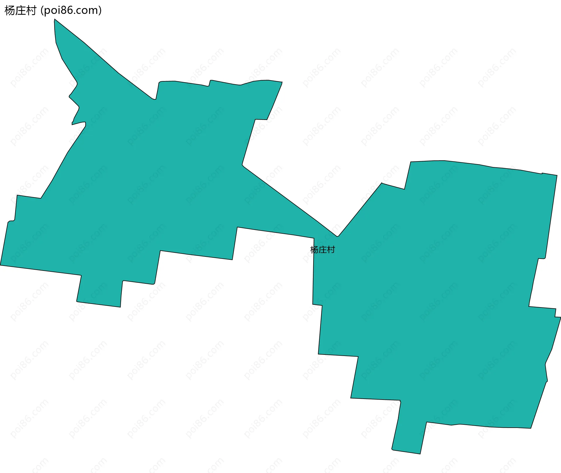 杨庄村边界地图