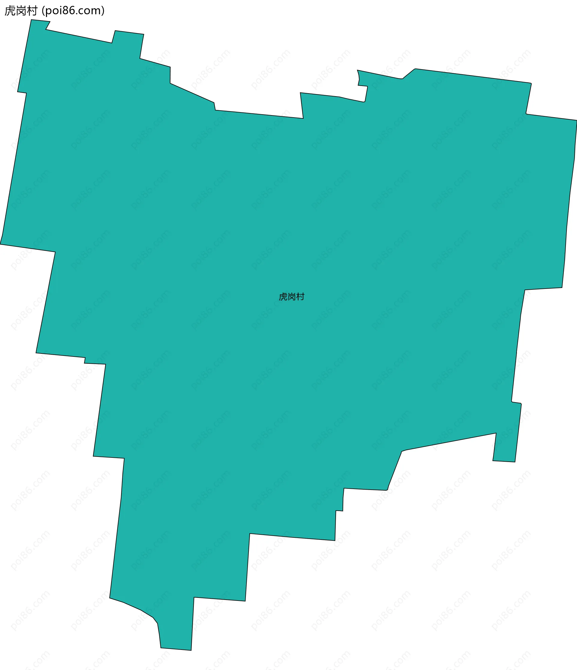 虎岗村边界地图