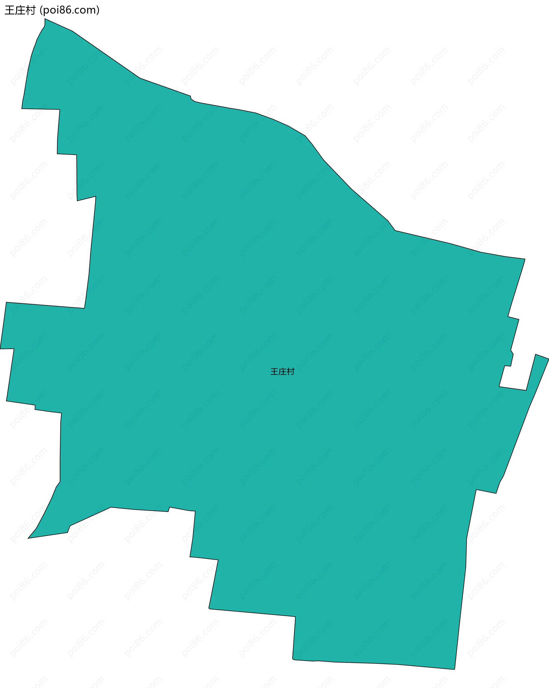 王庄村边界地图