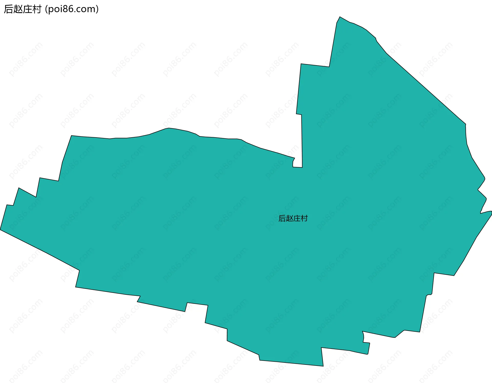 后赵庄村边界地图