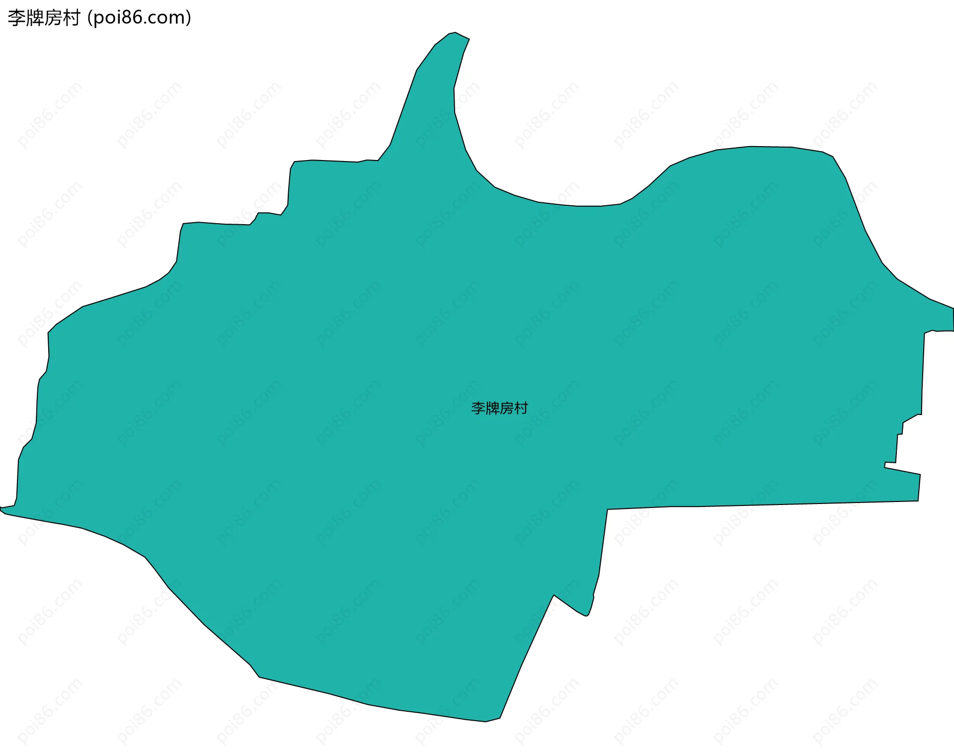 李牌房村边界地图