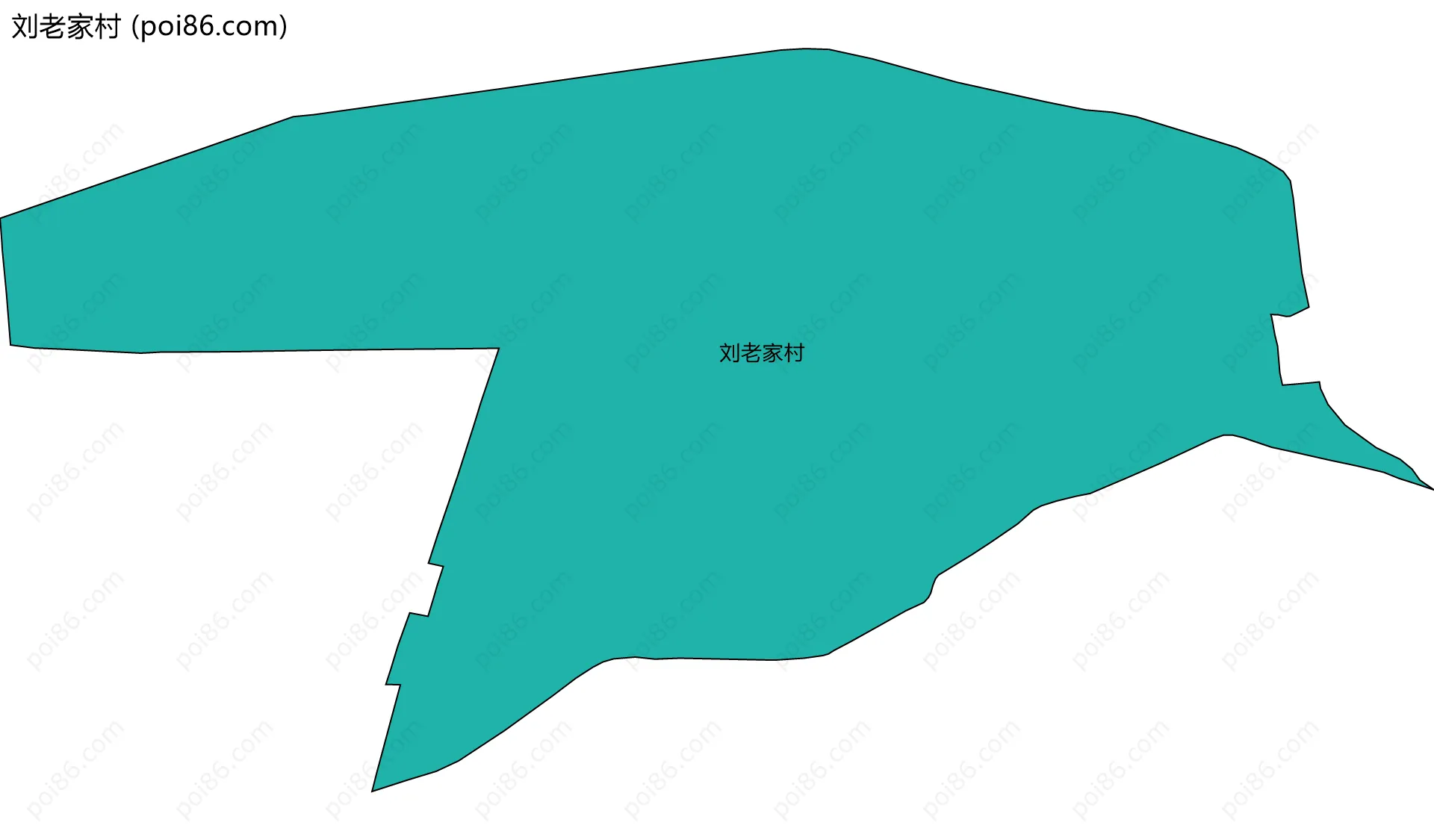 刘老家村边界地图