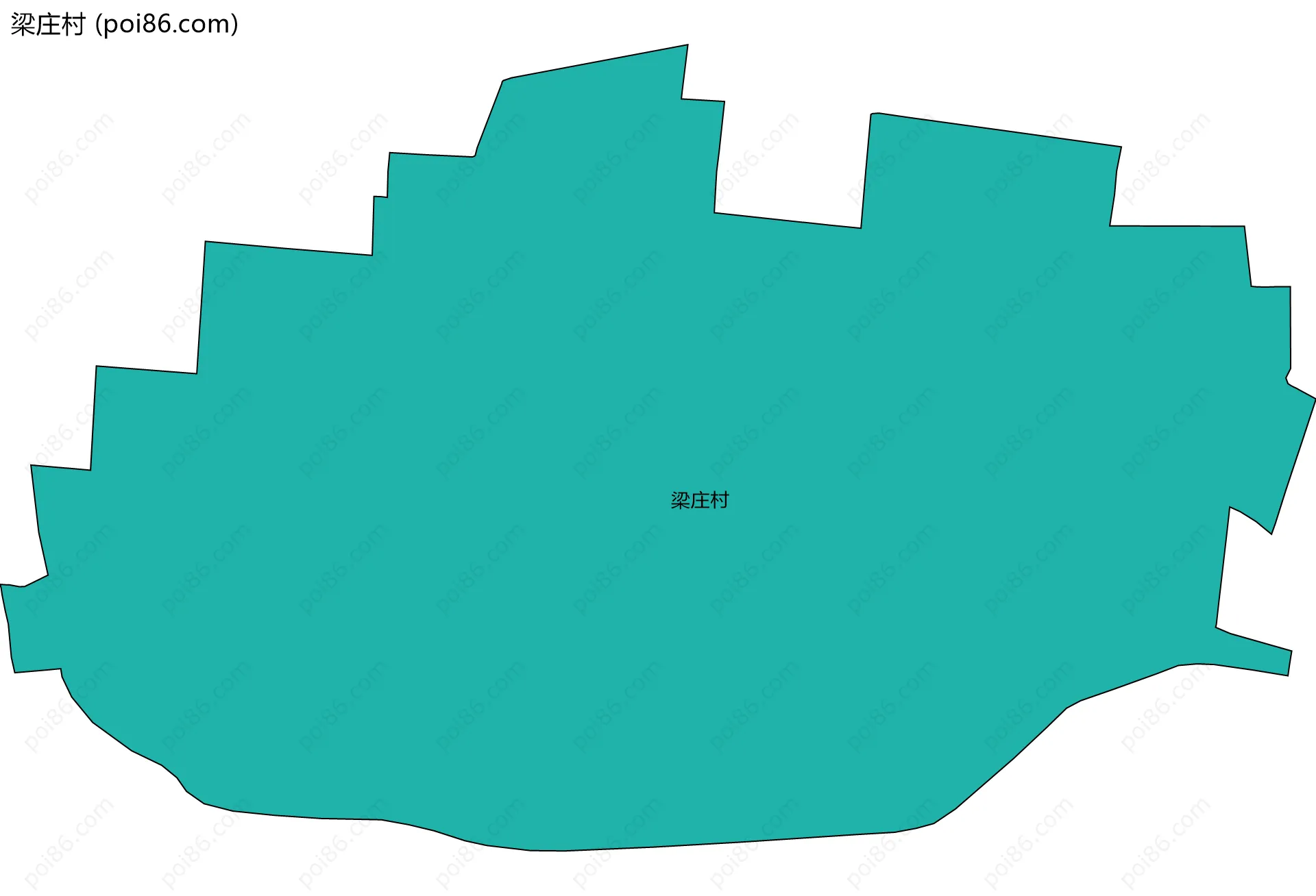 梁庄村边界地图