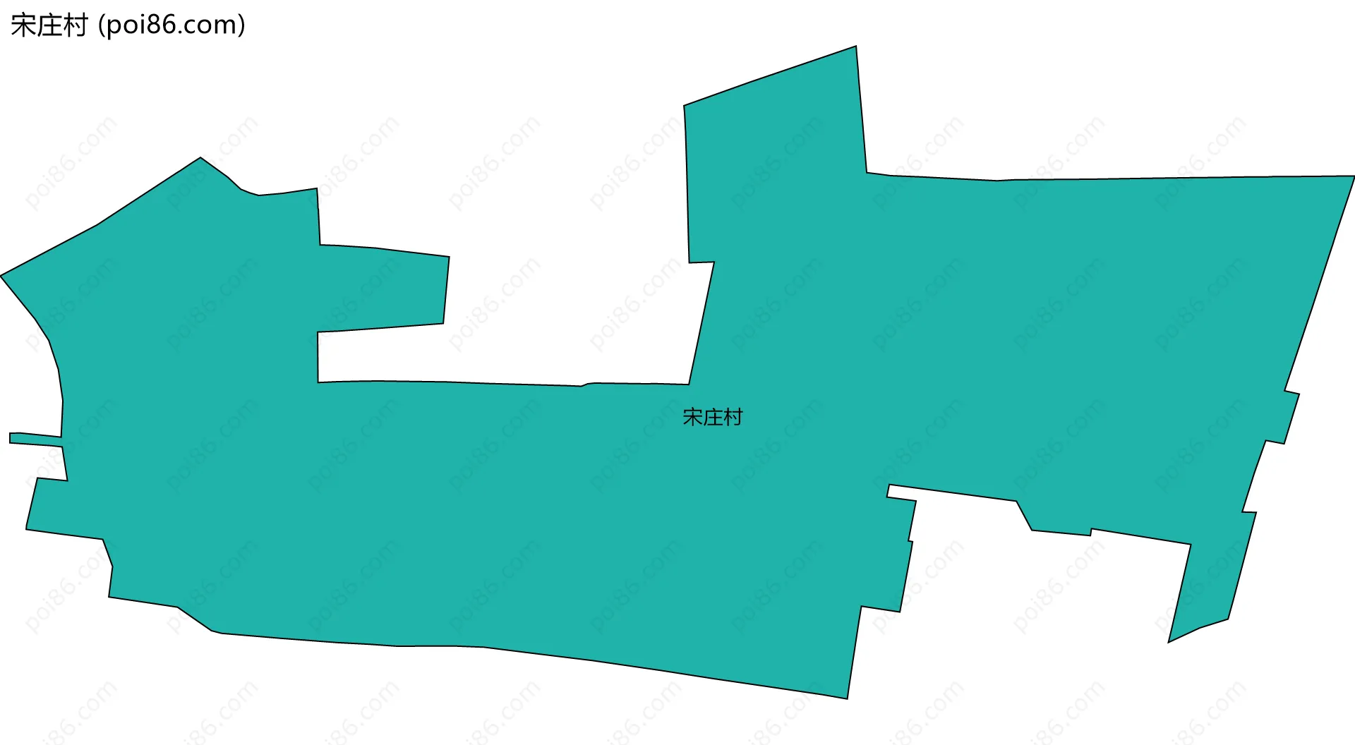 宋庄村边界地图