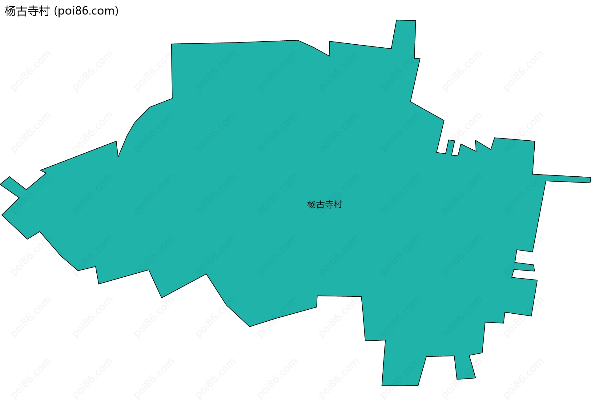 杨古寺村边界地图