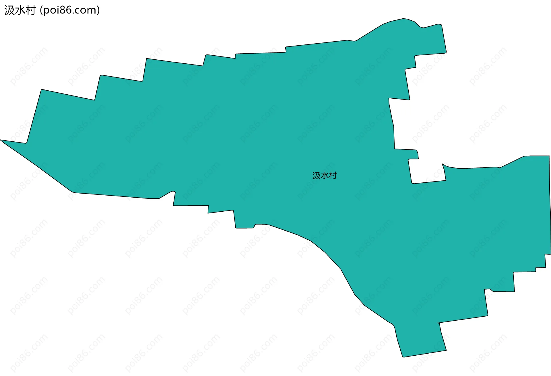 汲水村边界地图