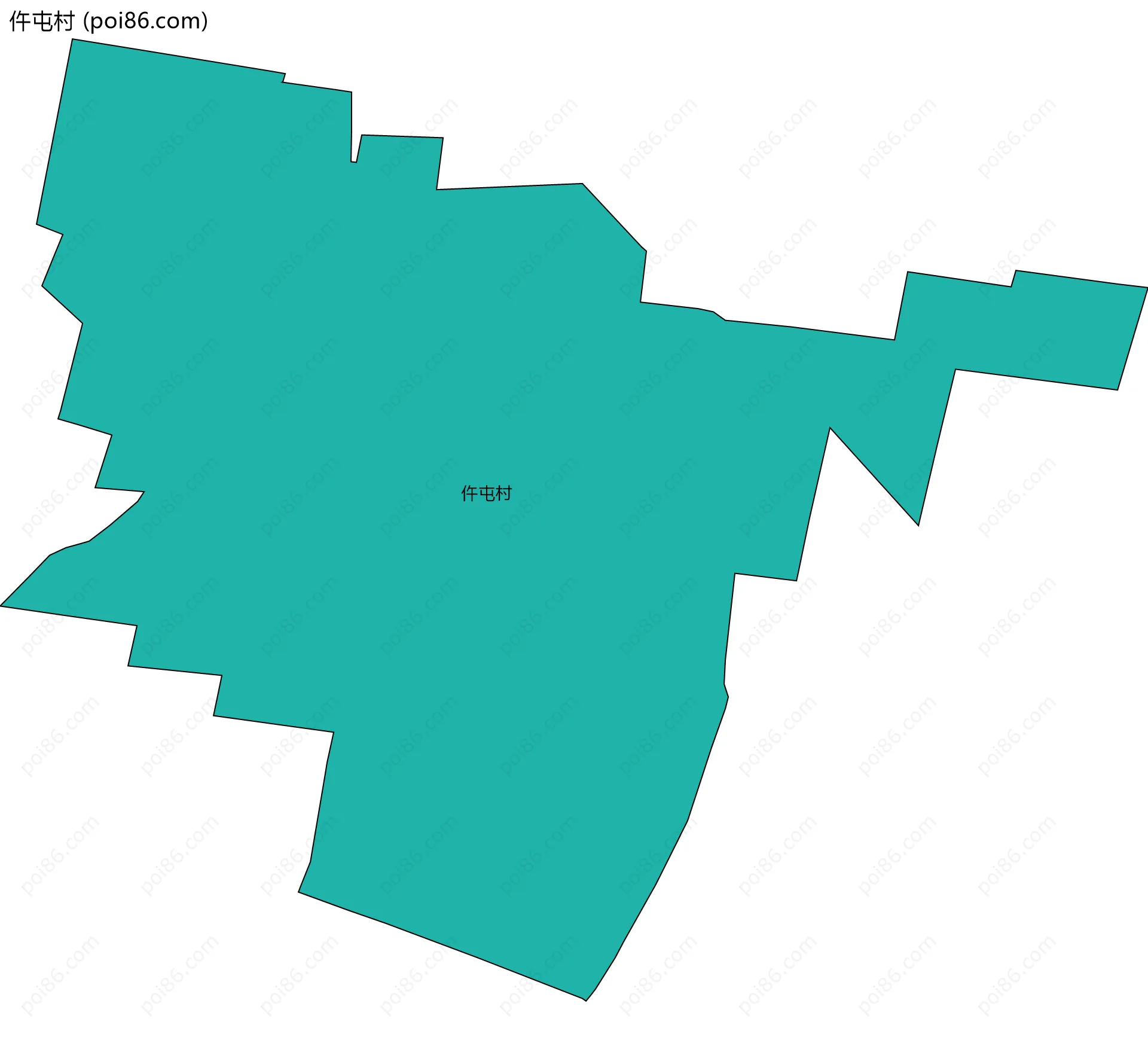 仵屯村边界地图