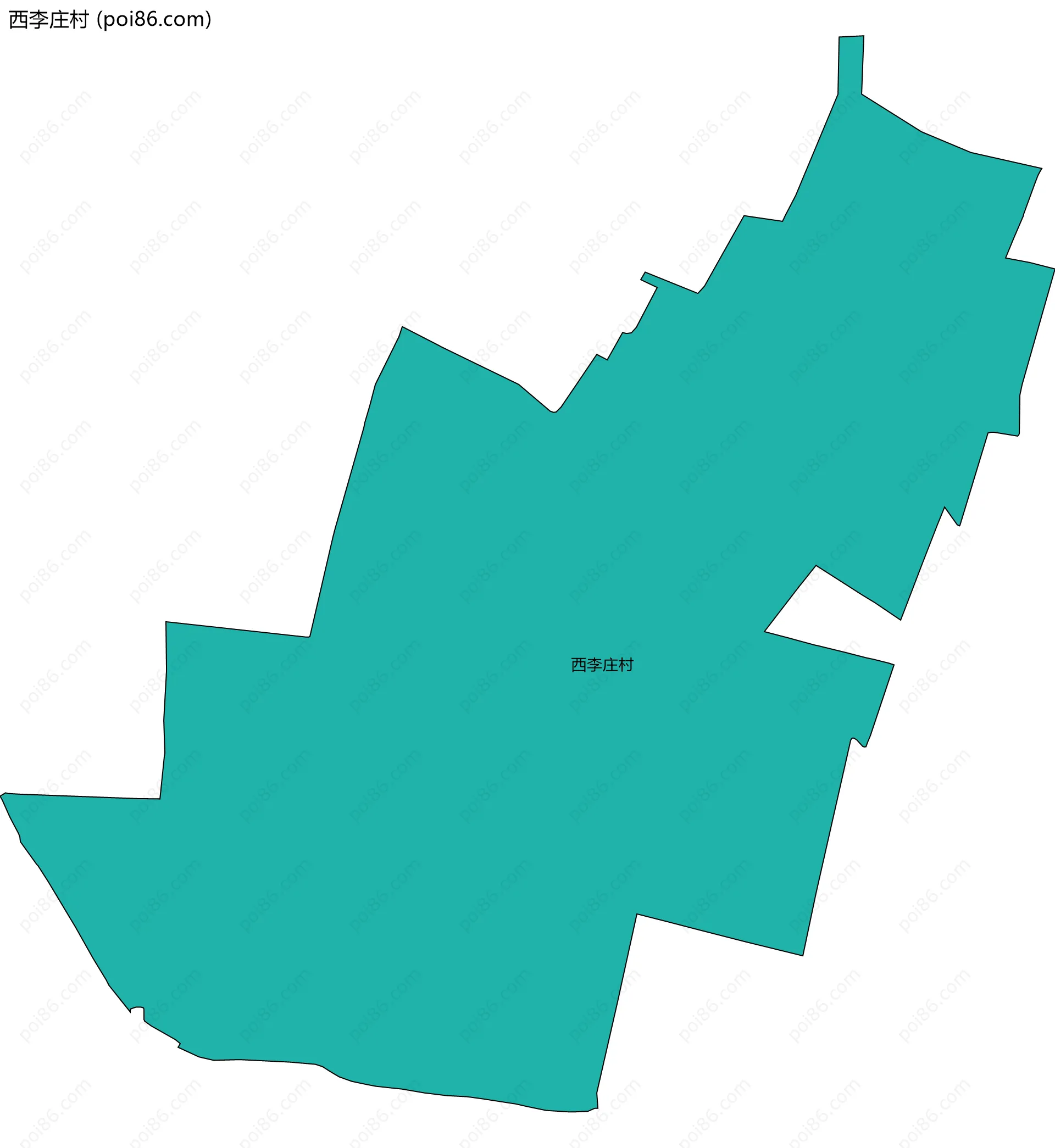西李庄村边界地图