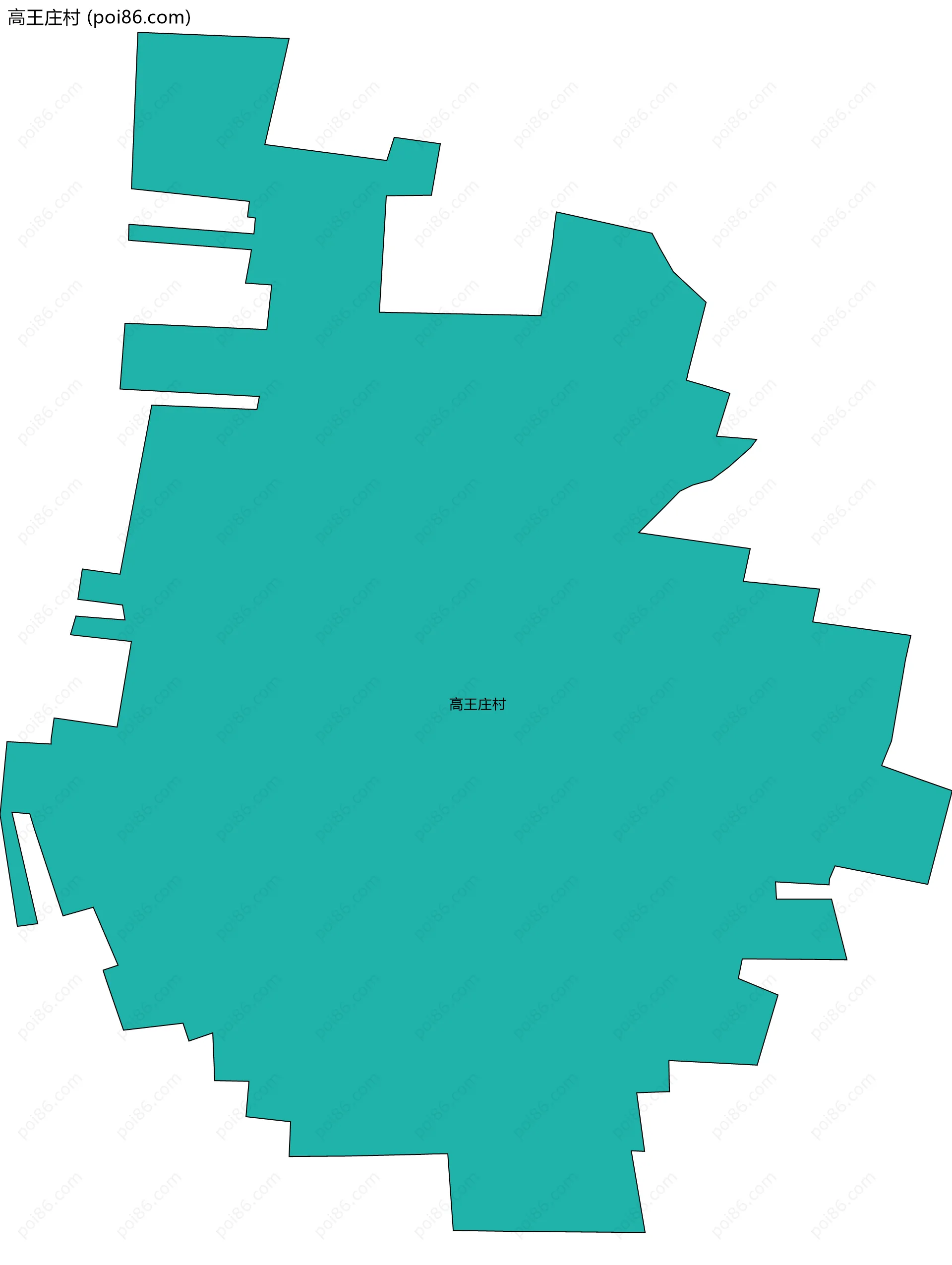 高王庄村边界地图