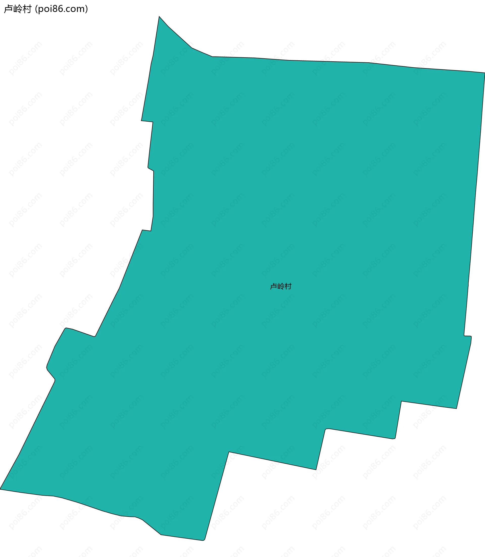 卢岭村边界地图