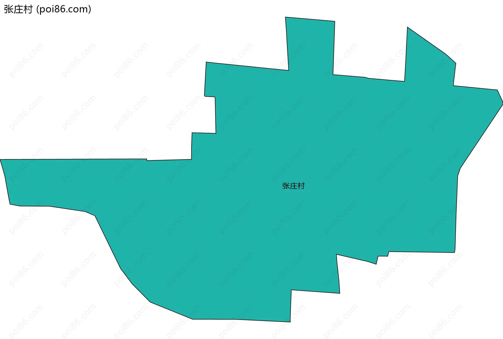 张庄村边界地图
