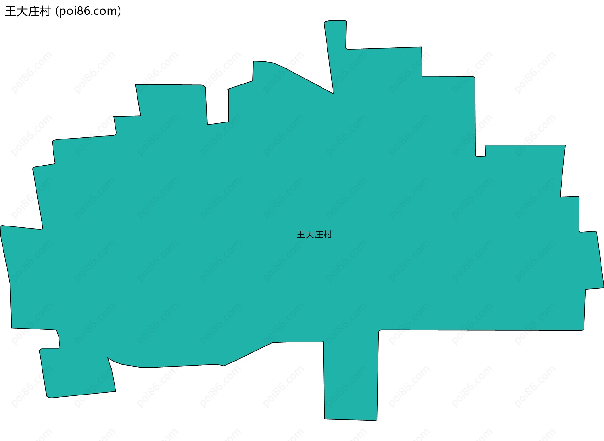 王大庄村边界地图
