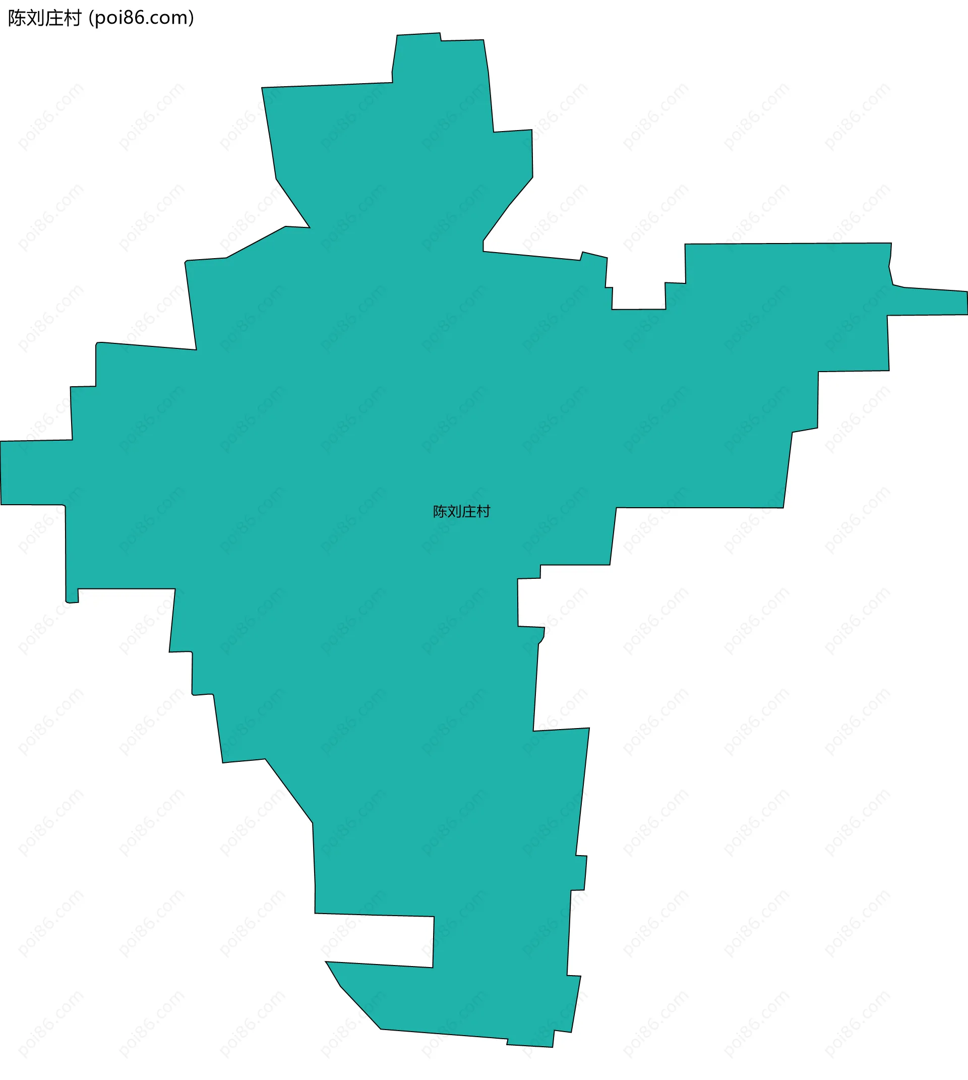 陈刘庄村边界地图