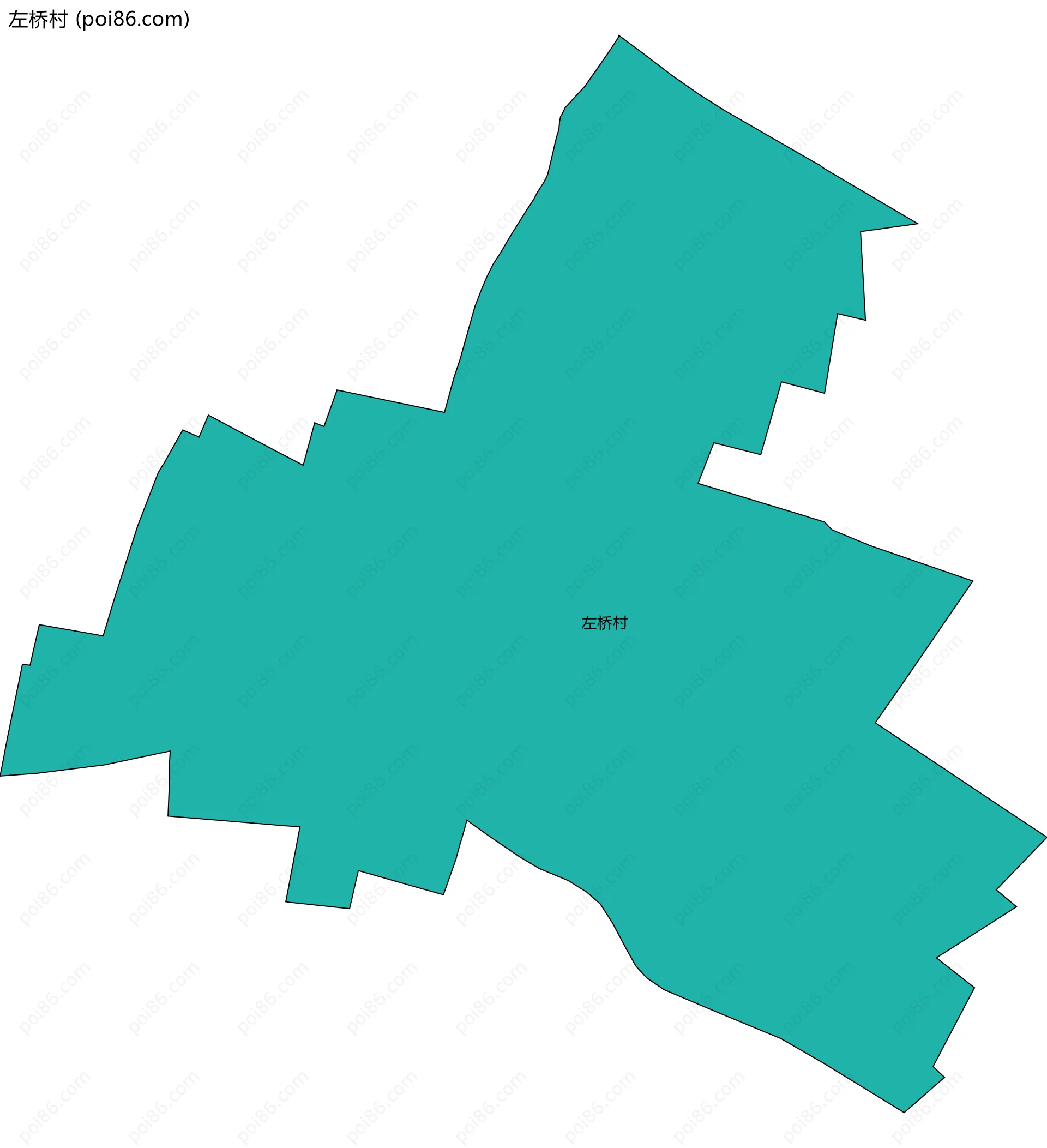 左桥村边界地图
