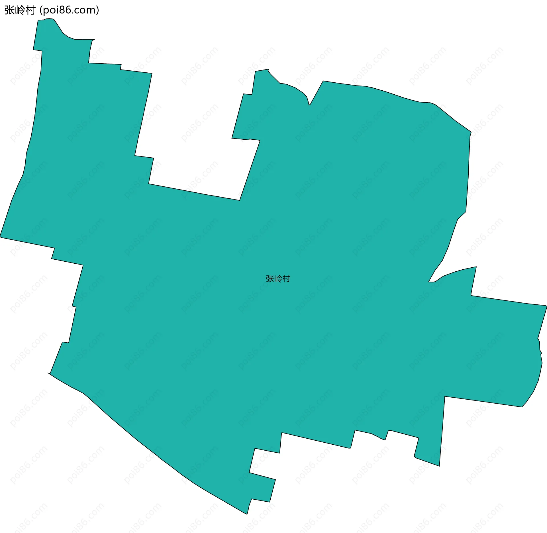 张岭村边界地图