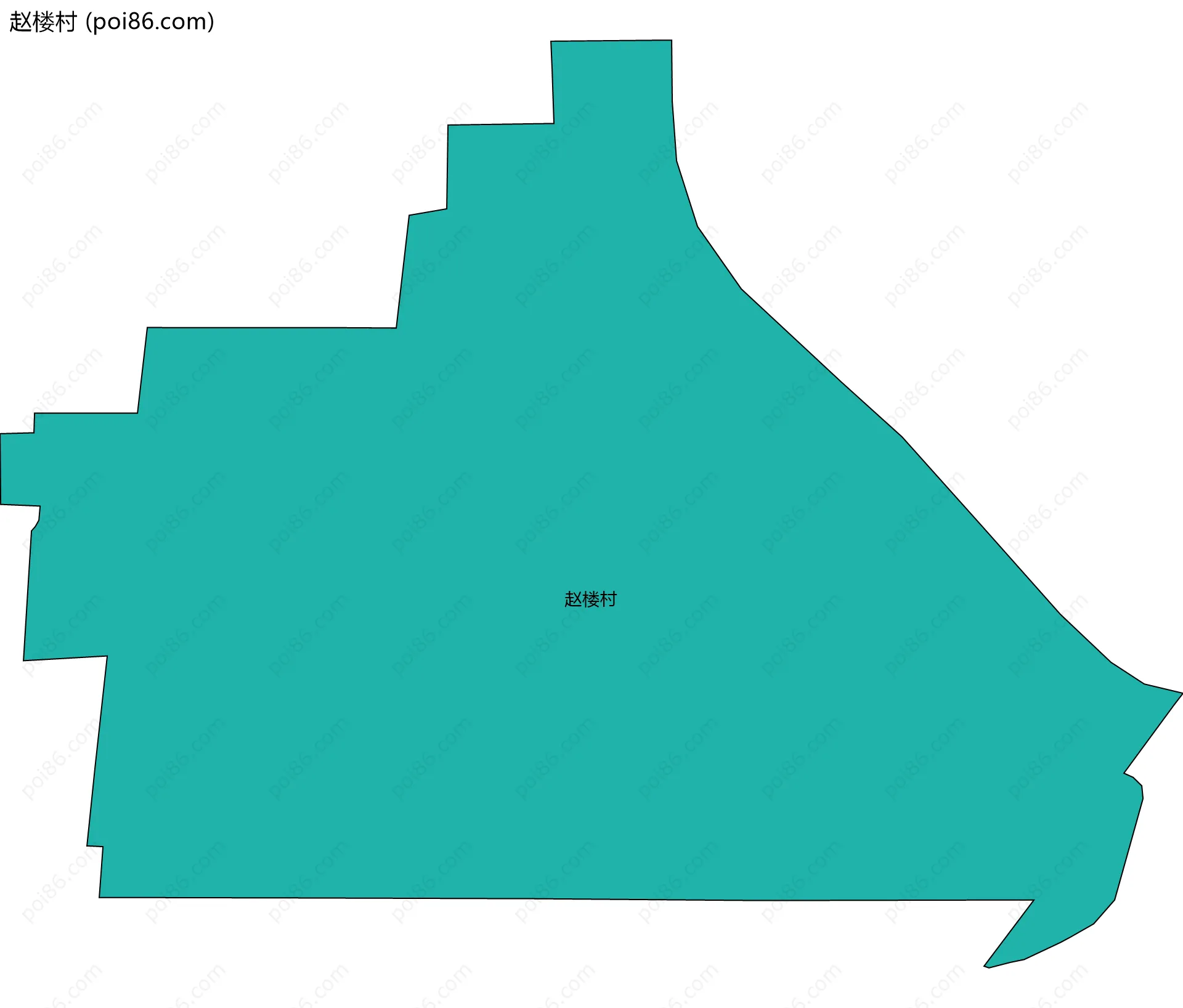 赵楼村边界地图