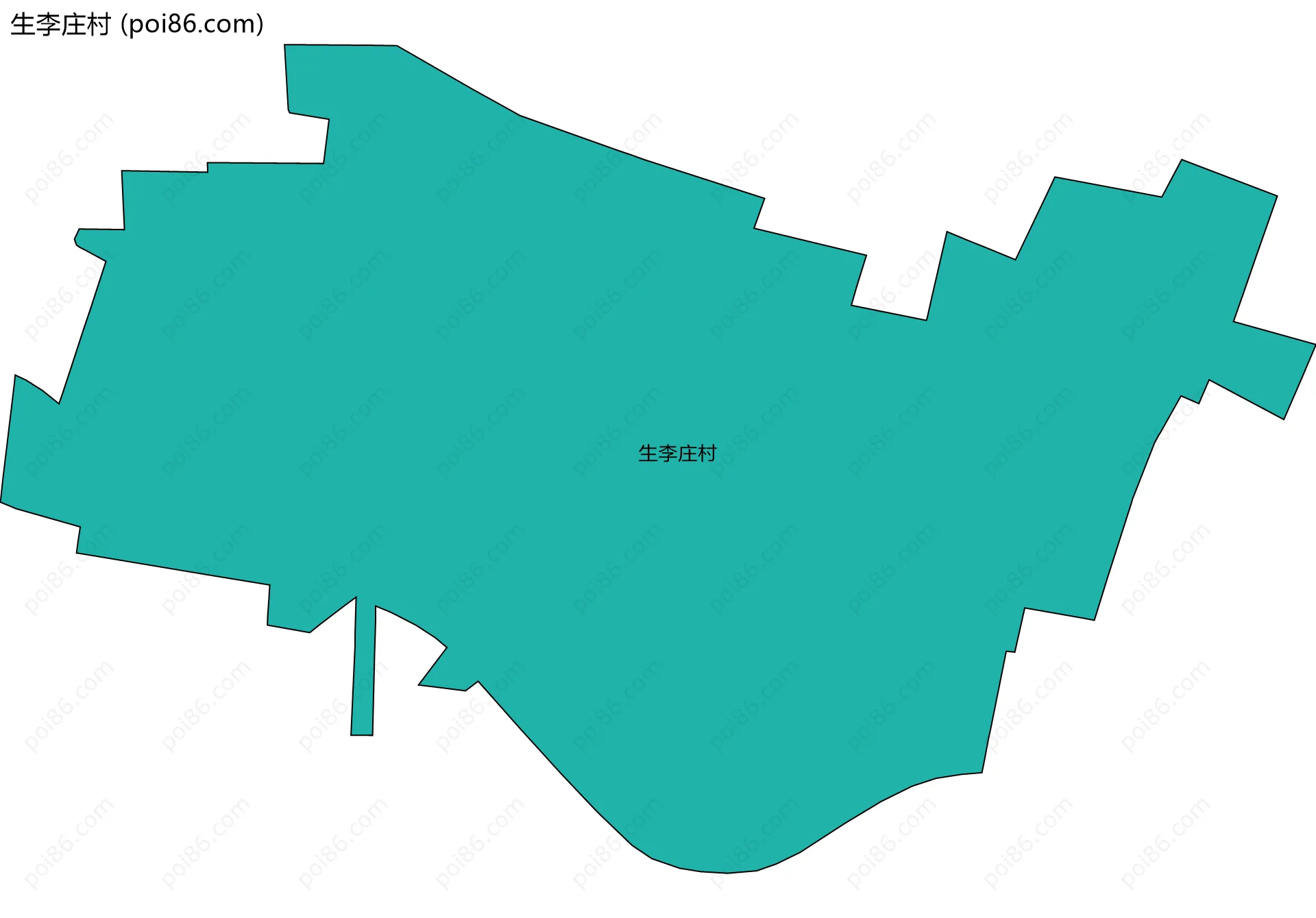 生李庄村边界地图