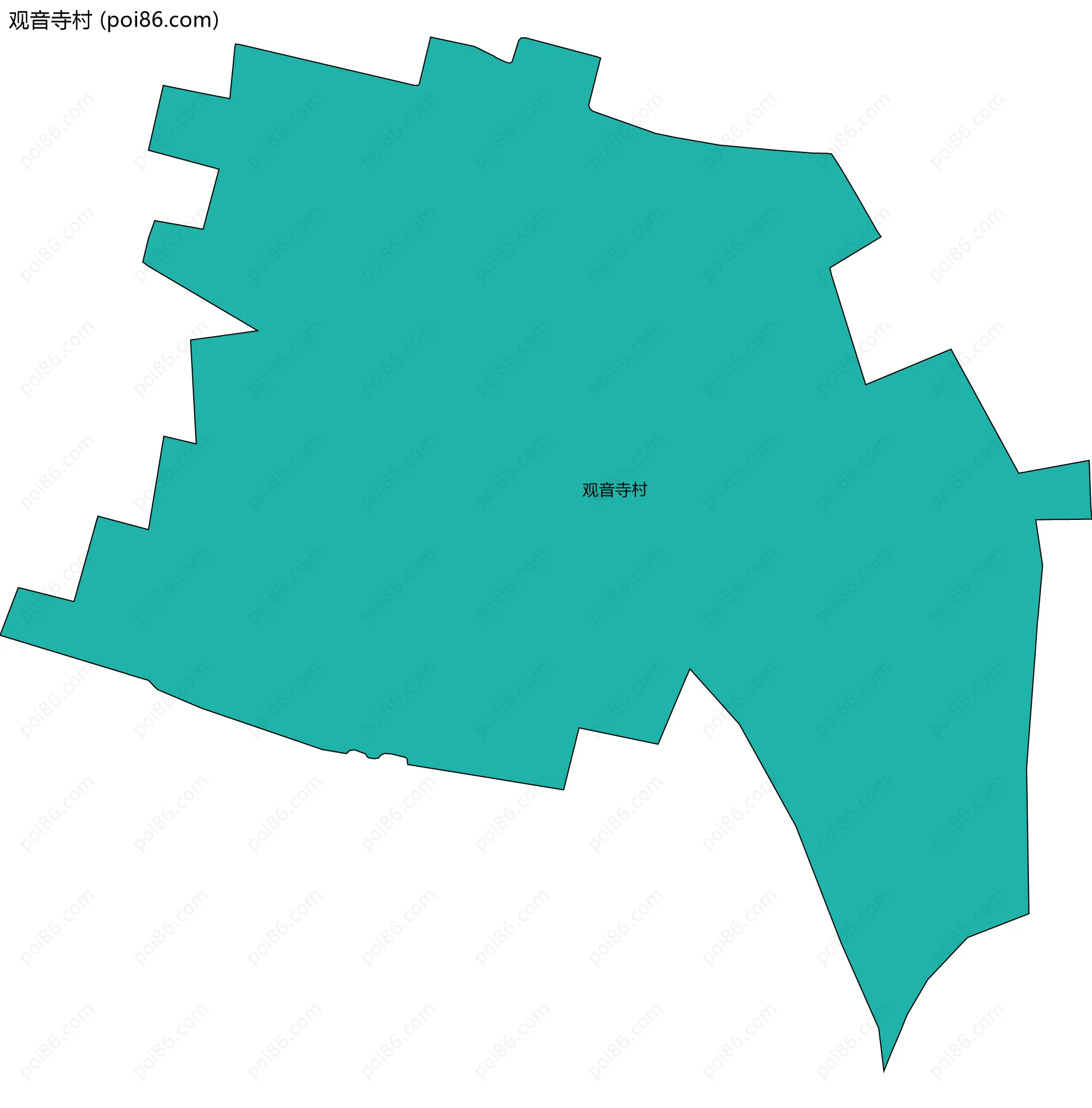 观音寺村边界地图