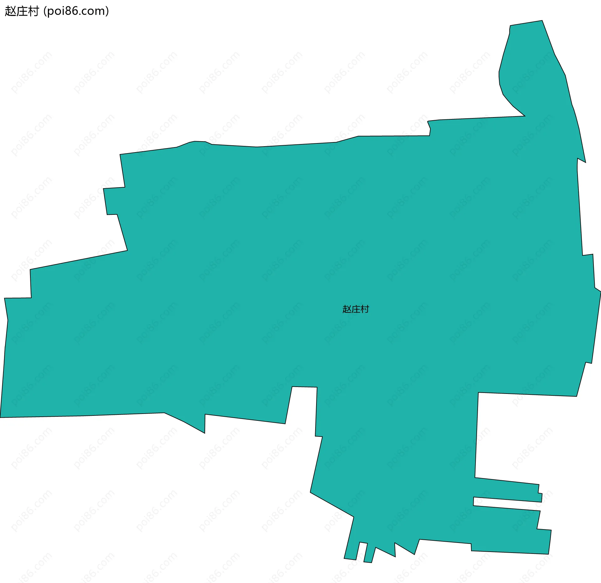 赵庄村边界地图