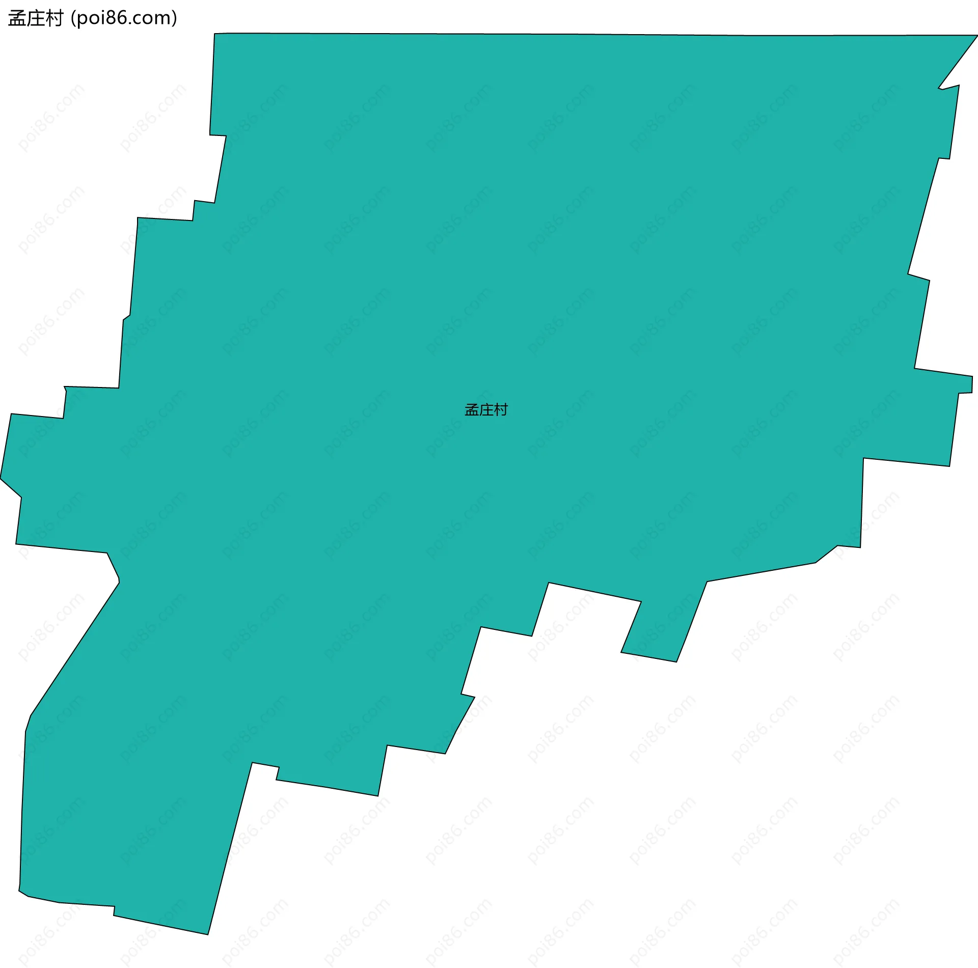 孟庄村边界地图