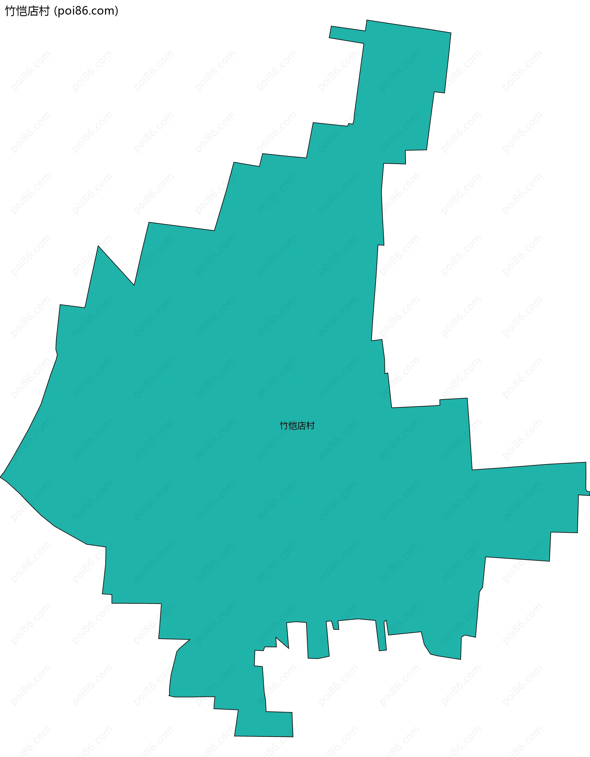竹恺店村边界地图