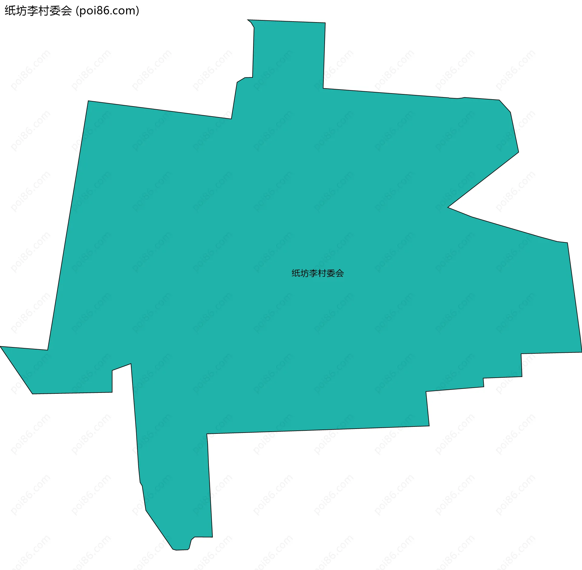 纸坊李村委会边界地图