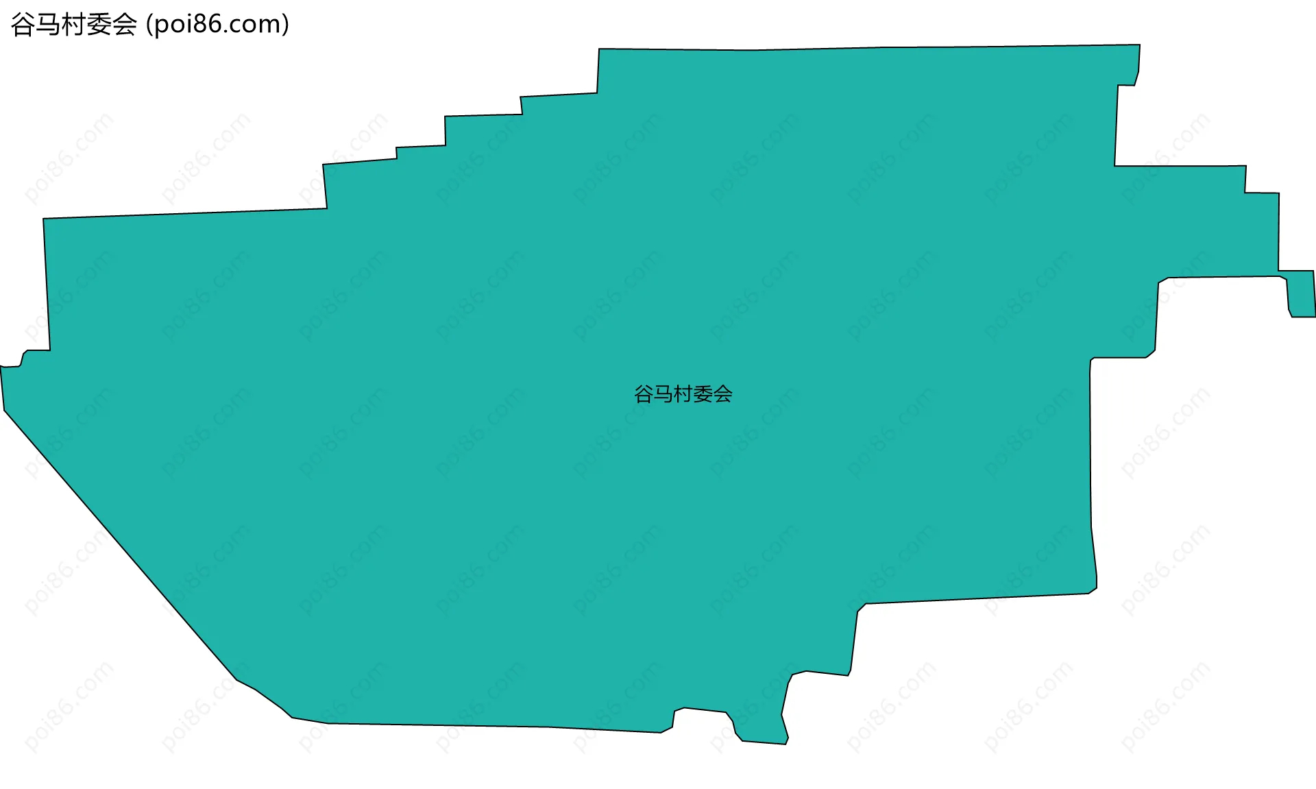 谷马村委会边界地图