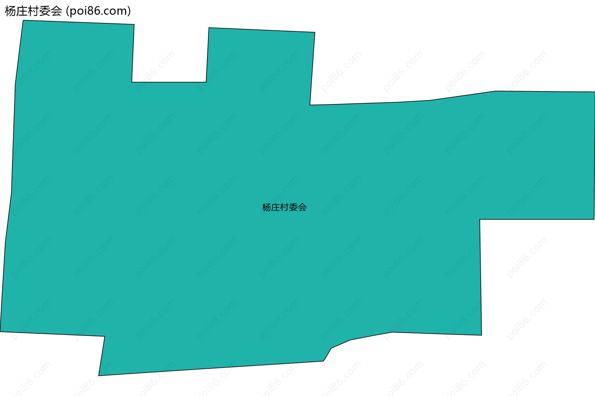 杨庄村委会边界地图
