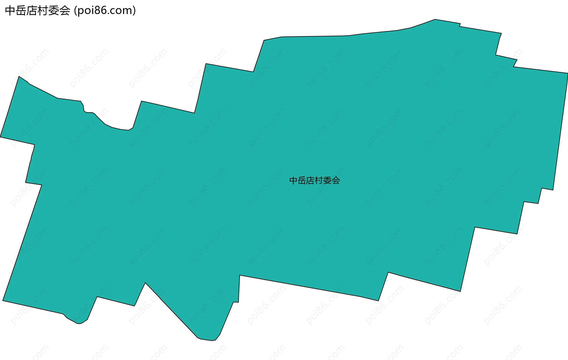 中岳店村委会边界地图