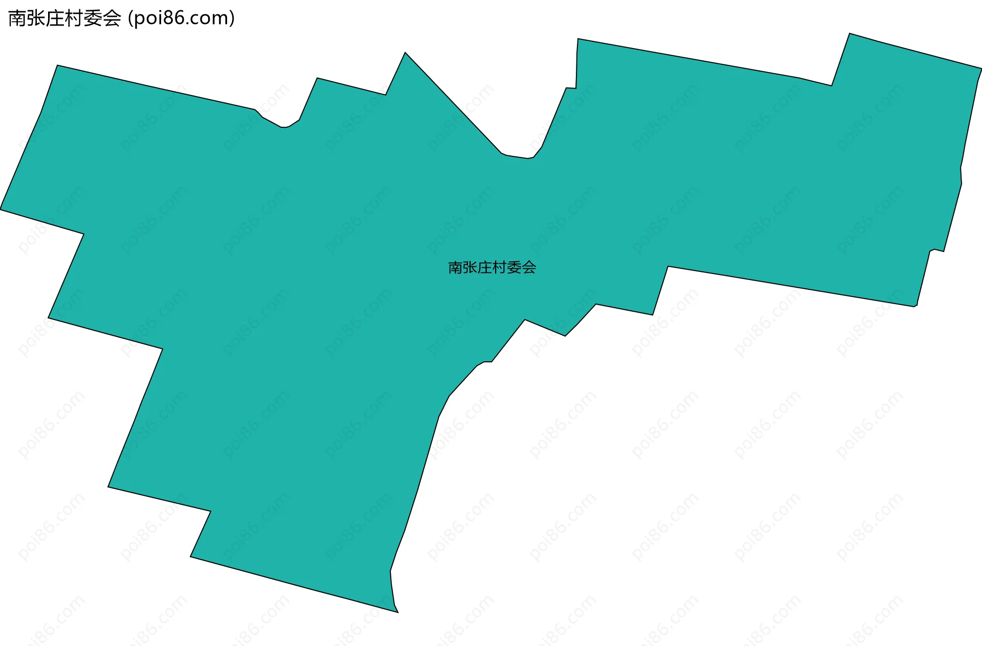 南张庄村委会边界地图