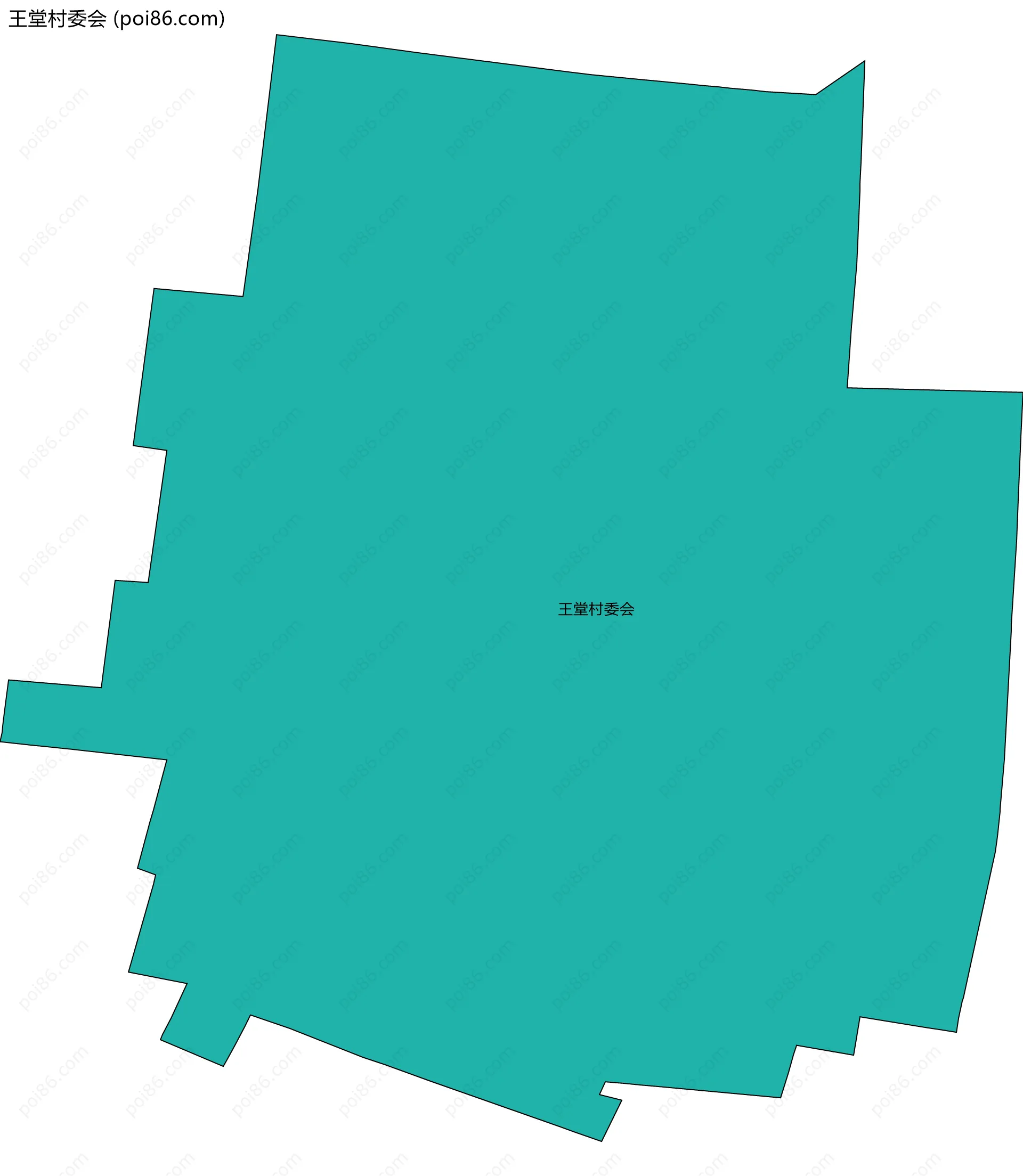 王堂村委会边界地图