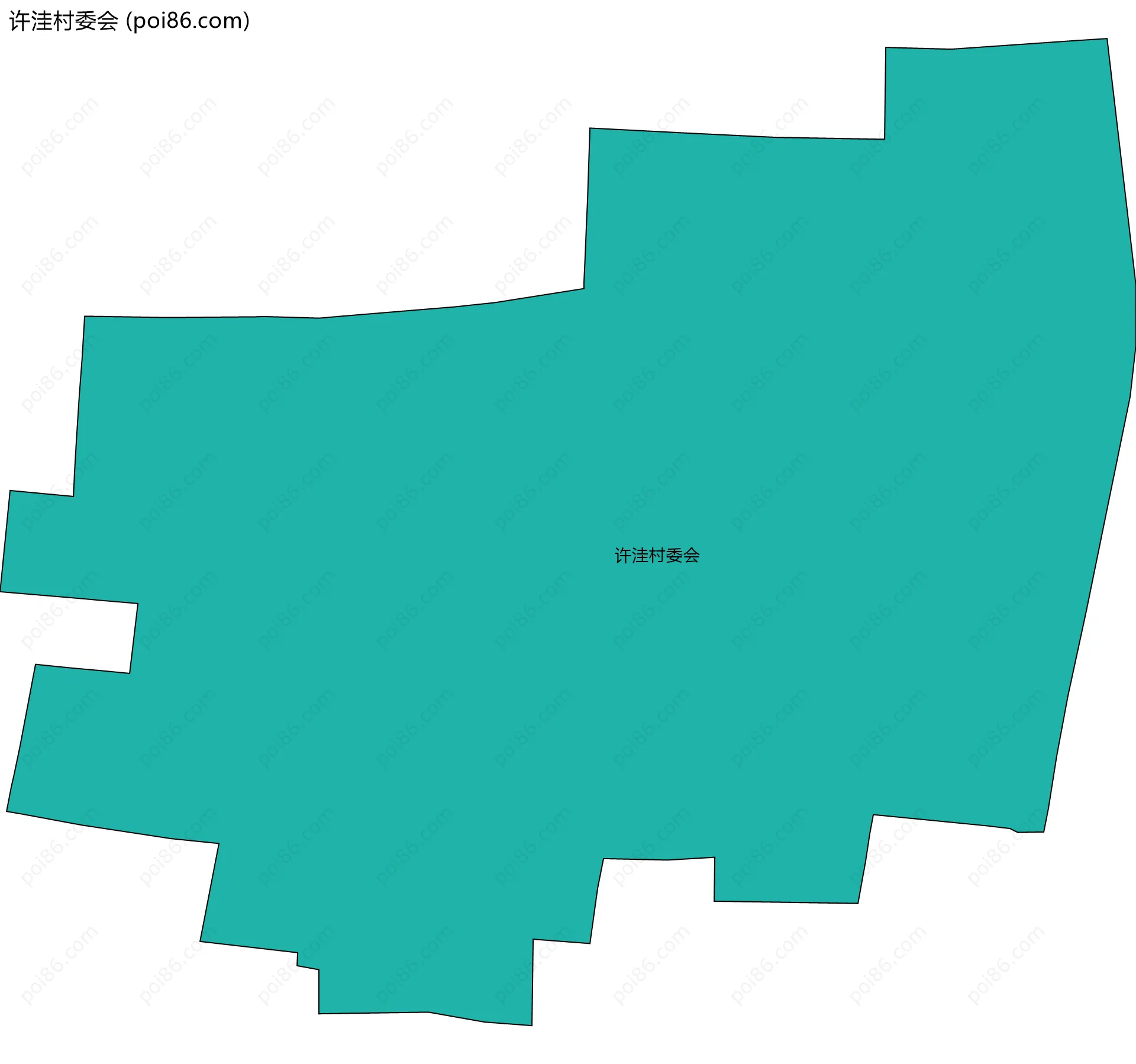 许洼村委会边界地图