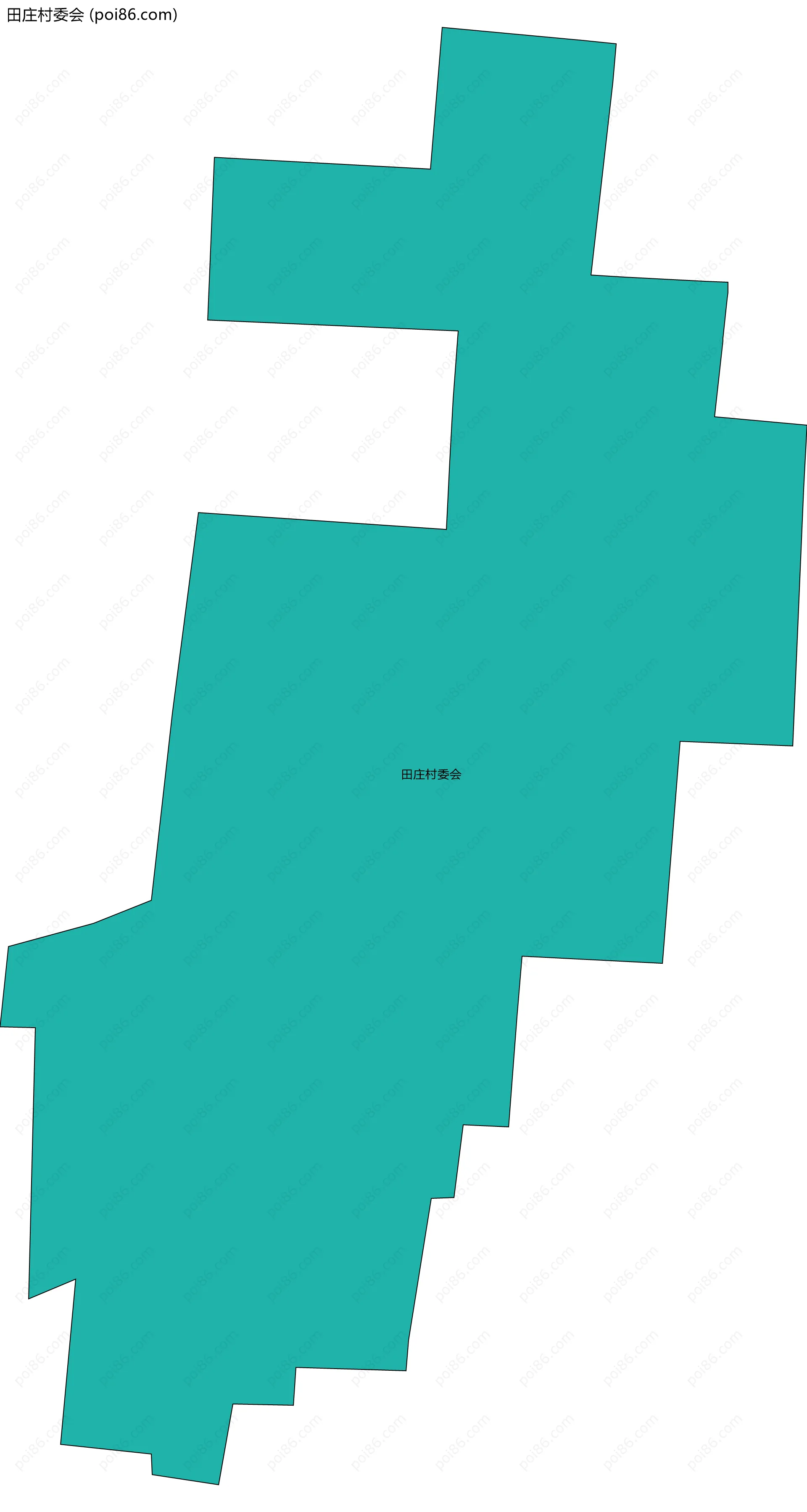 田庄村委会边界地图