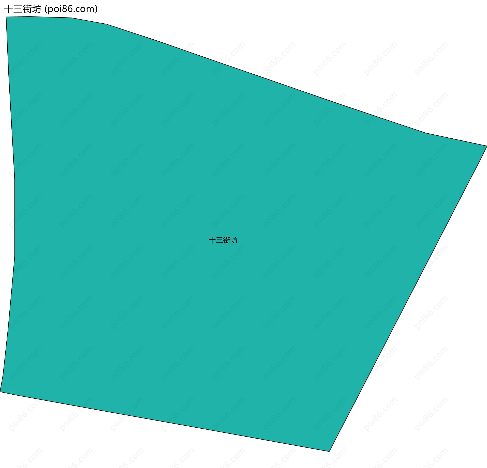 十三街坊边界地图