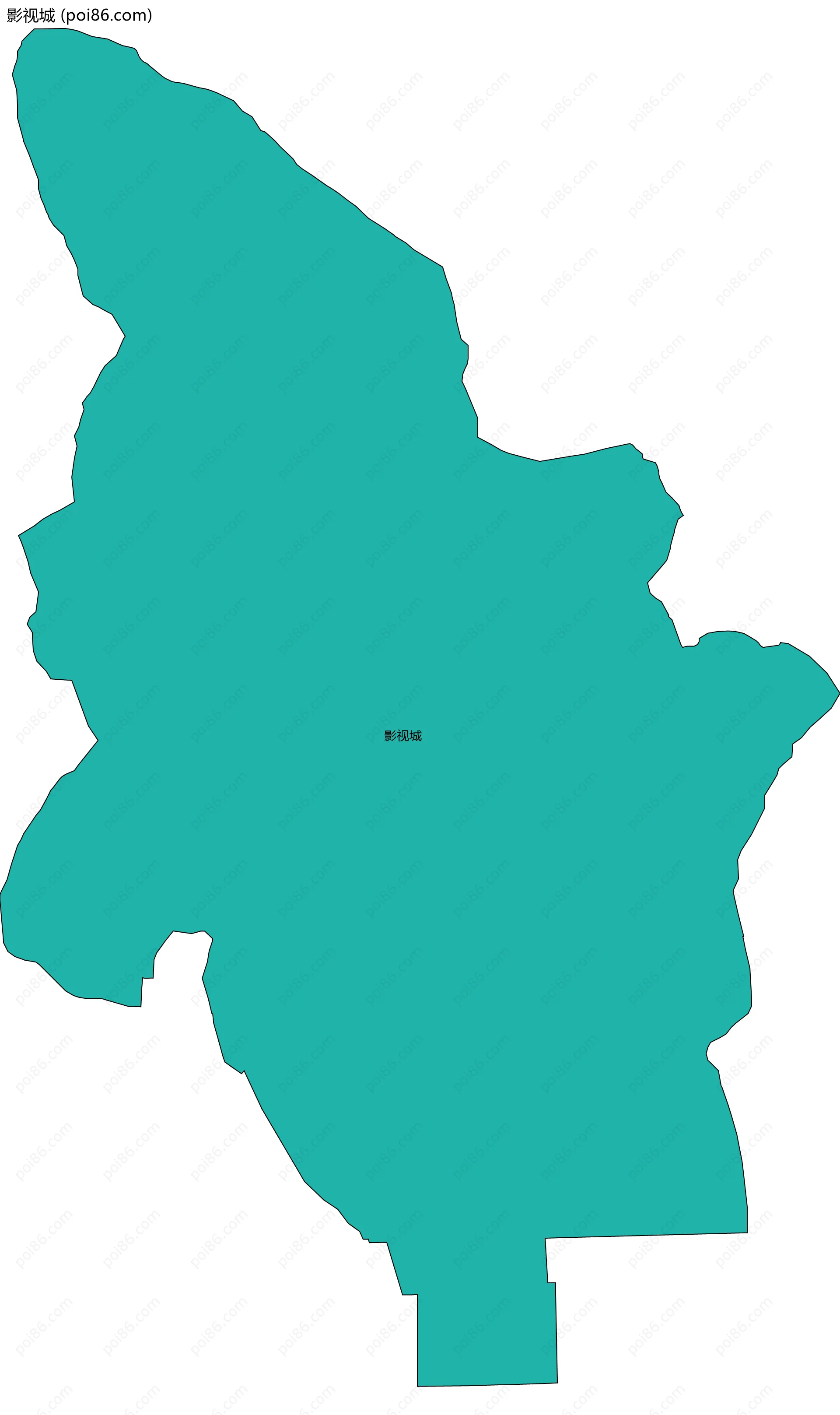 影视城边界地图