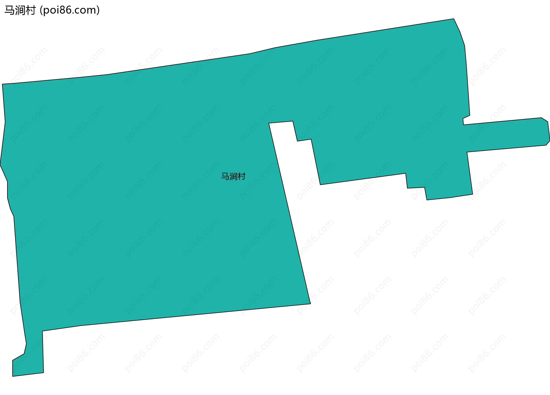 马涧村边界地图