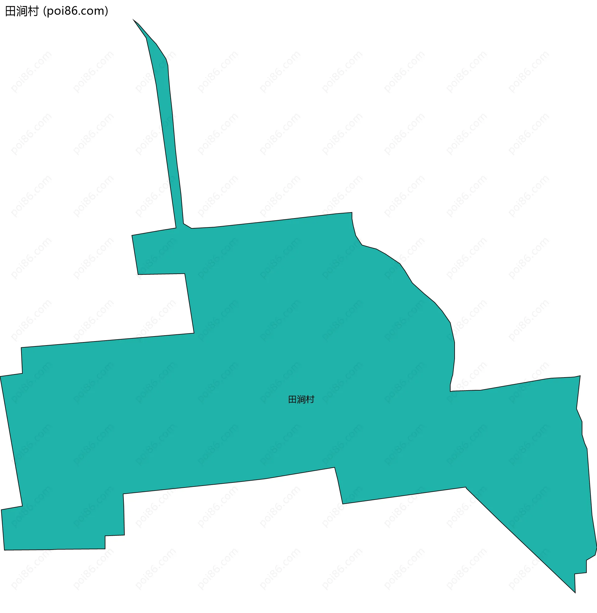 田涧村边界地图