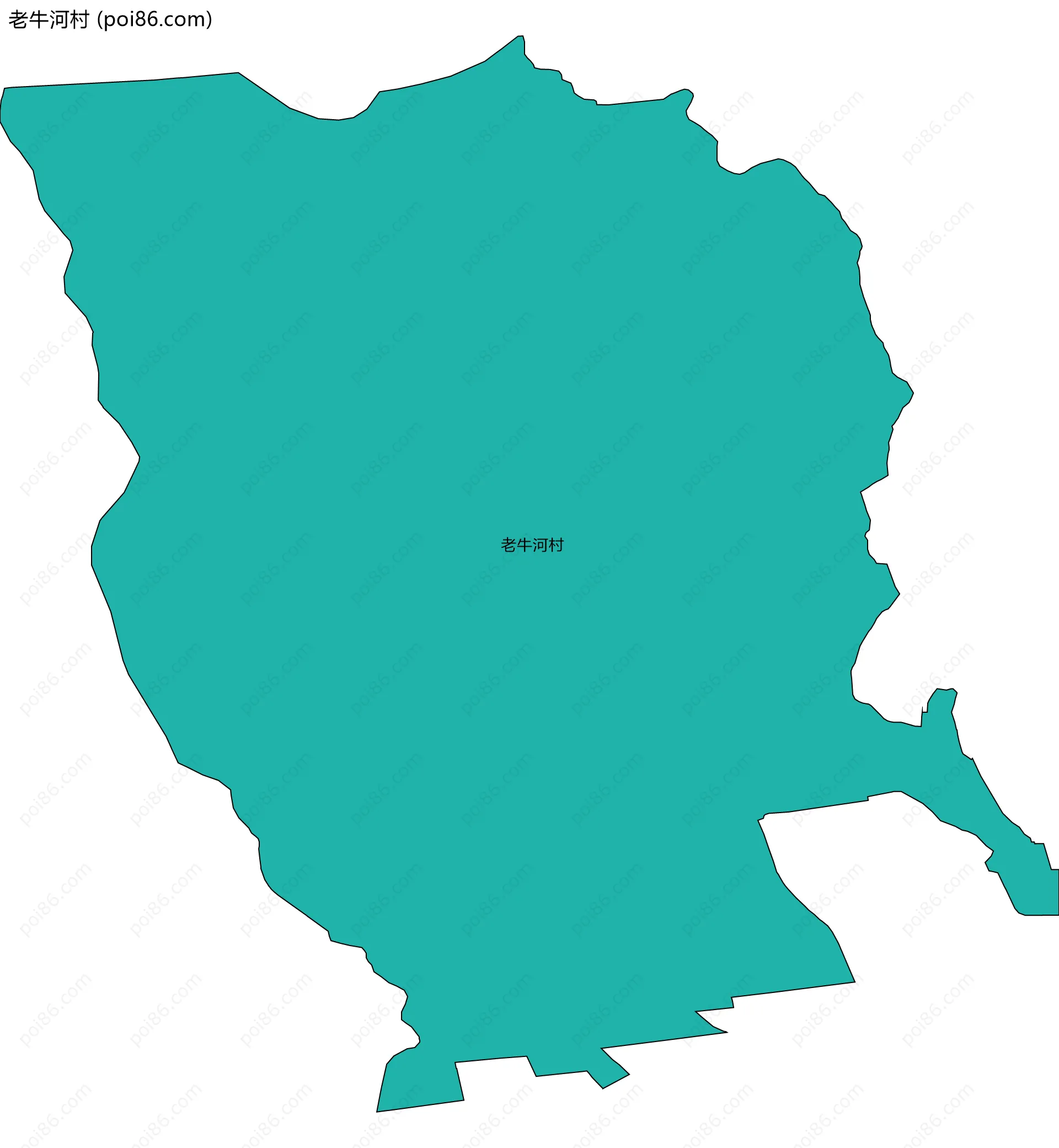 老牛河村边界地图