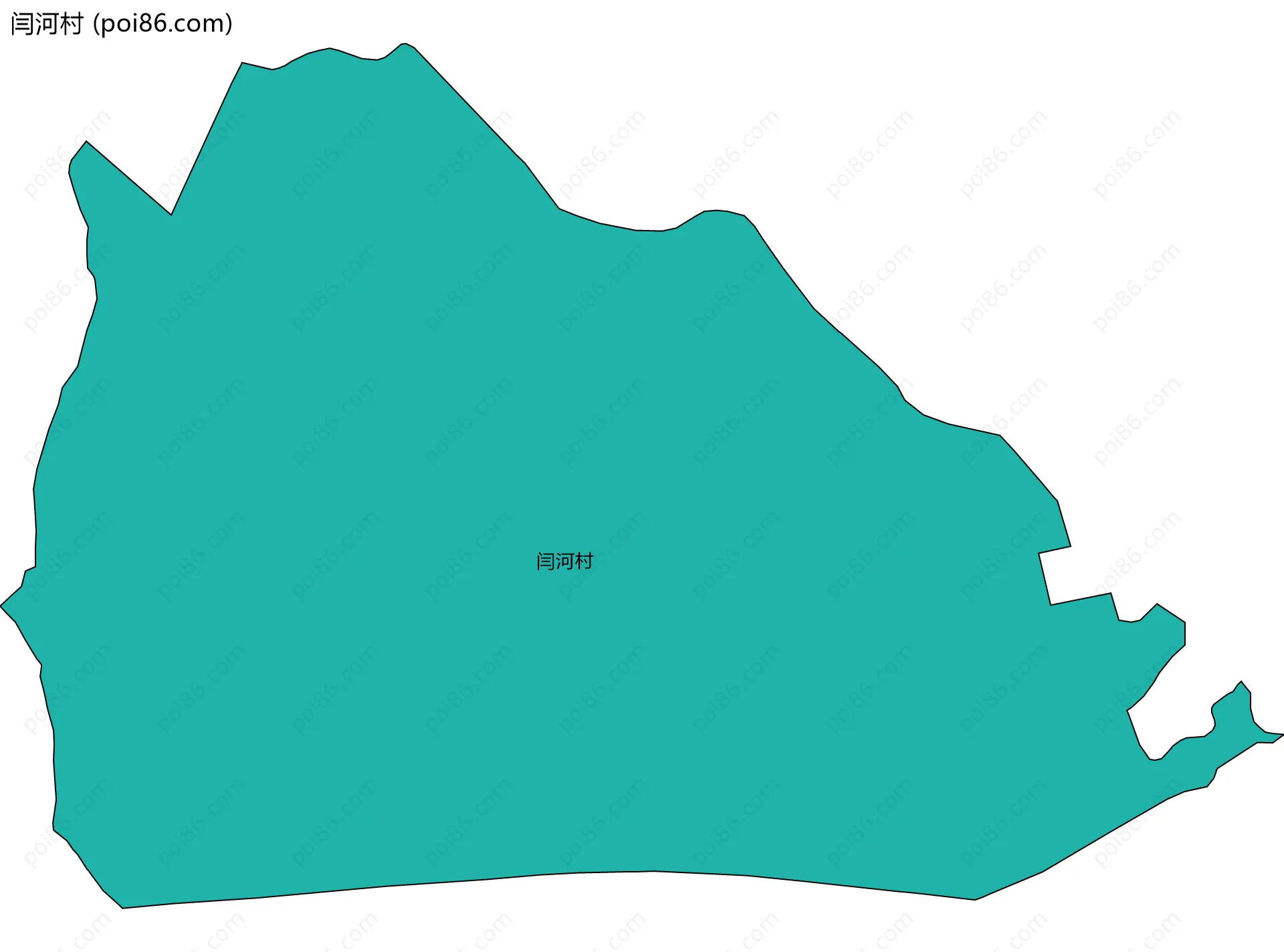 闫河村边界地图
