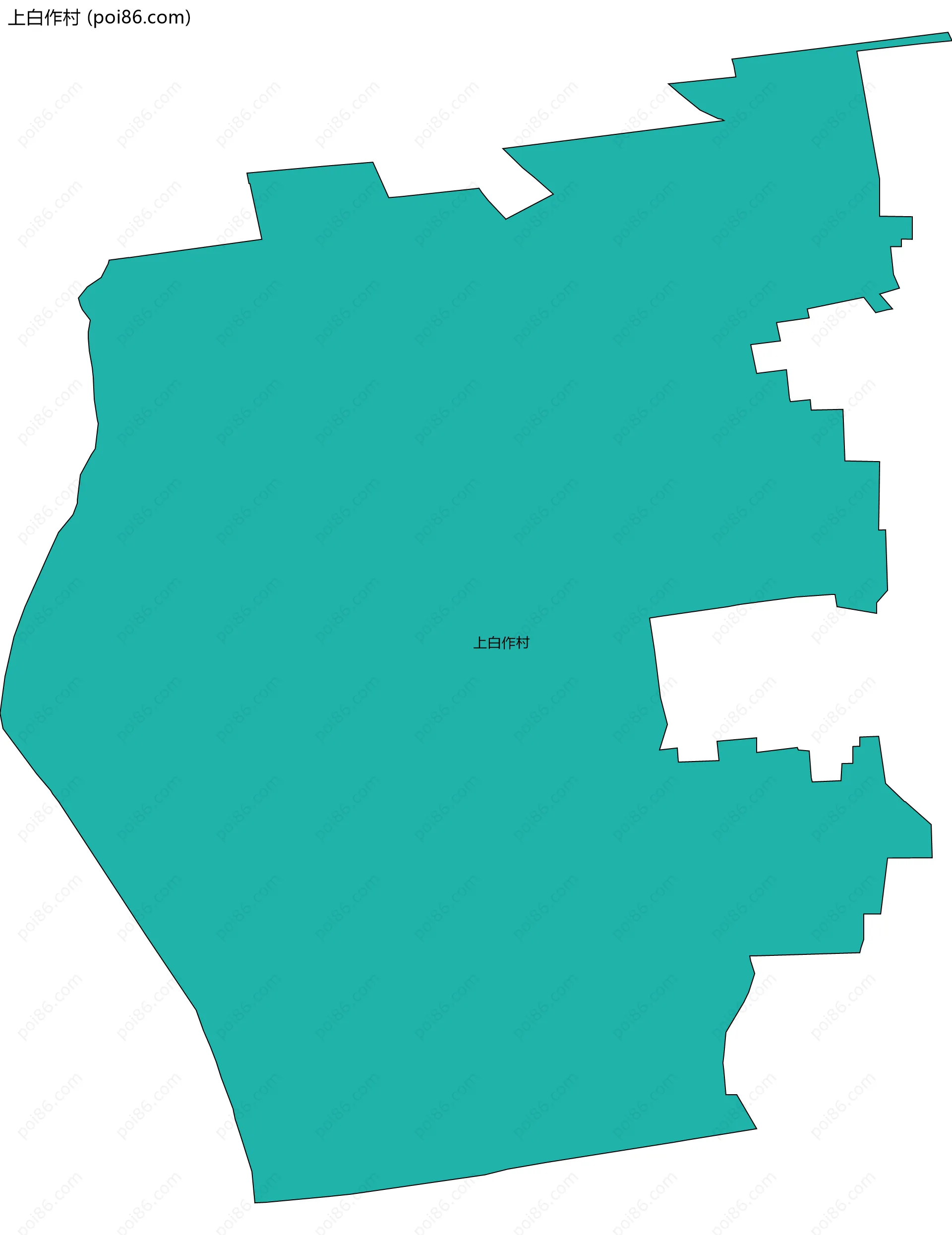 上白作村边界地图