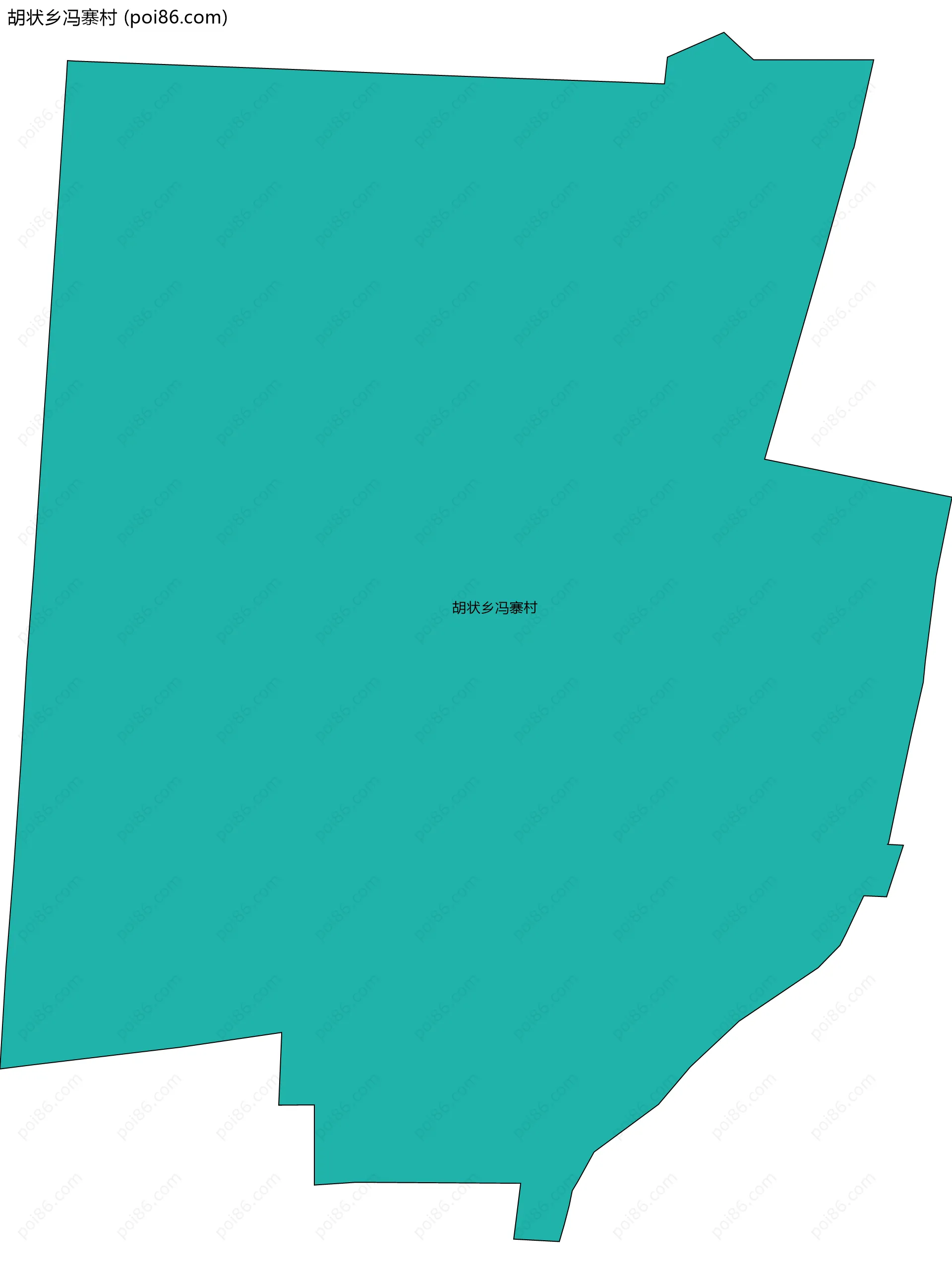 胡状乡冯寨村边界地图