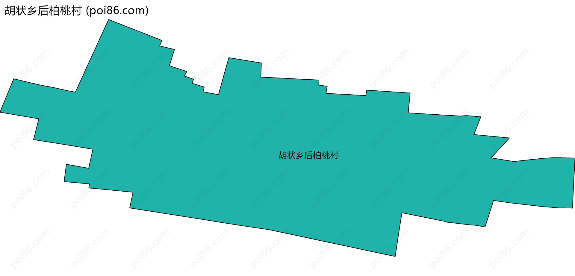 胡状乡后柏桃村边界地图