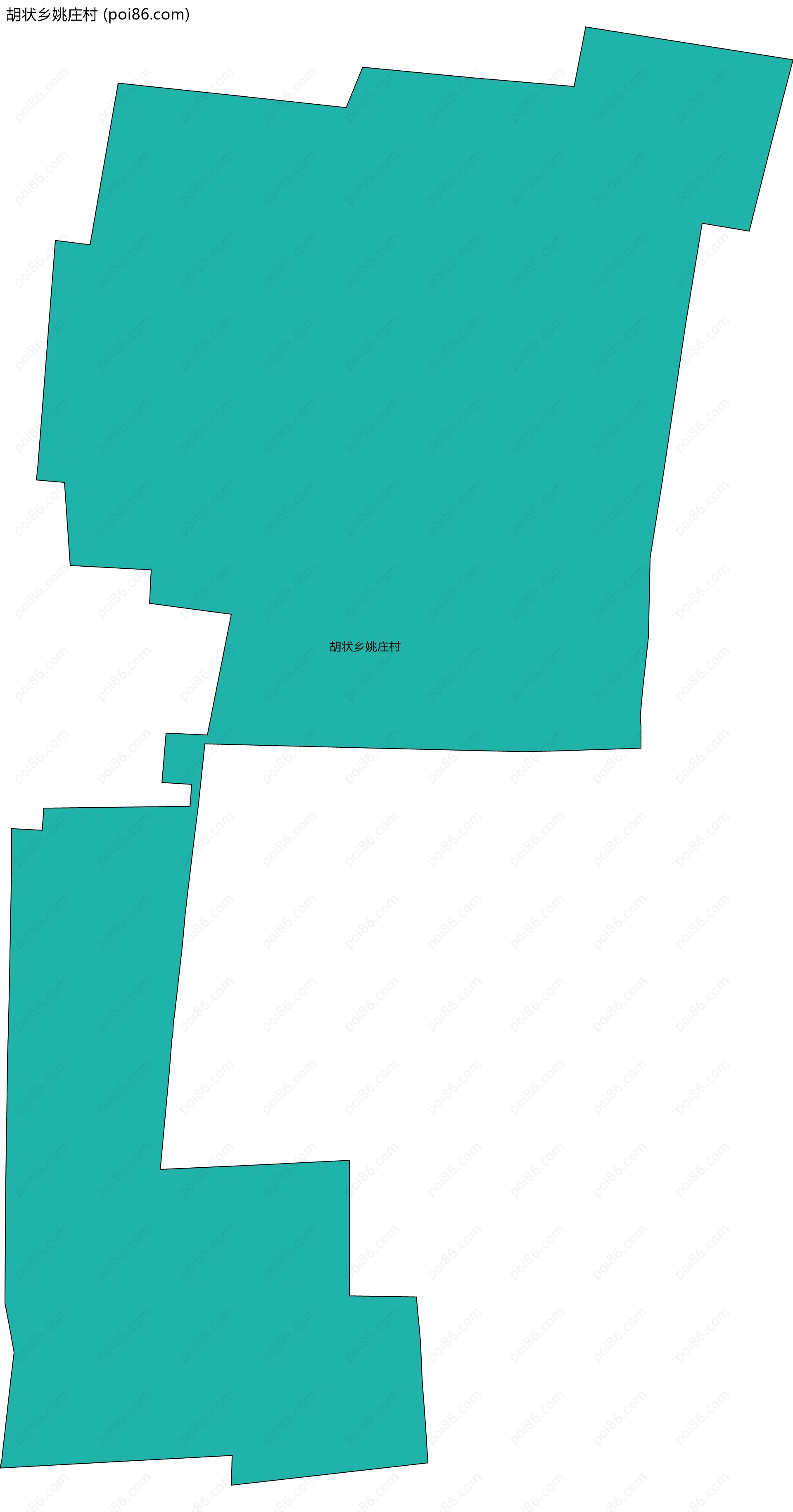 胡状乡姚庄村边界地图