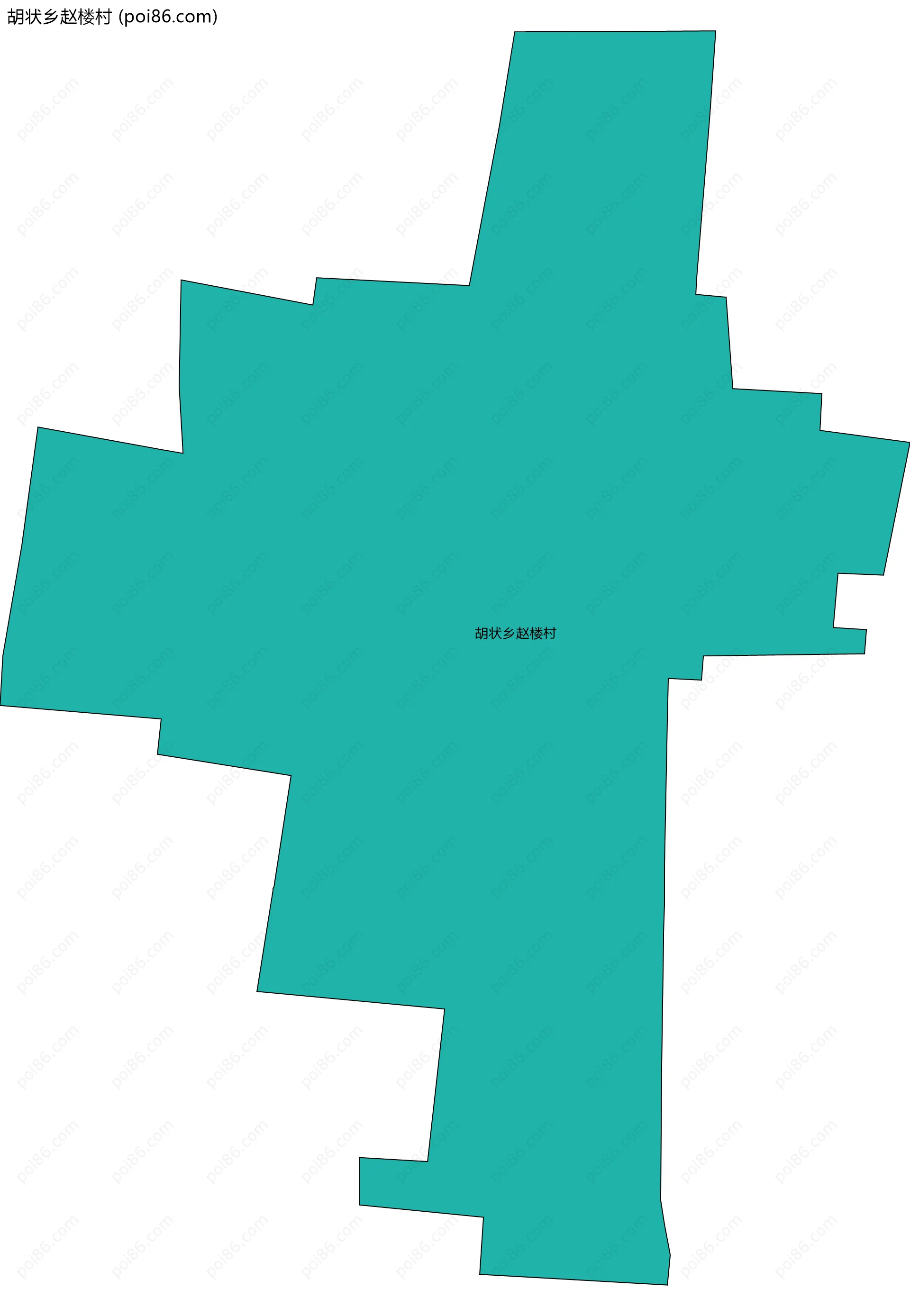 胡状乡赵楼村边界地图