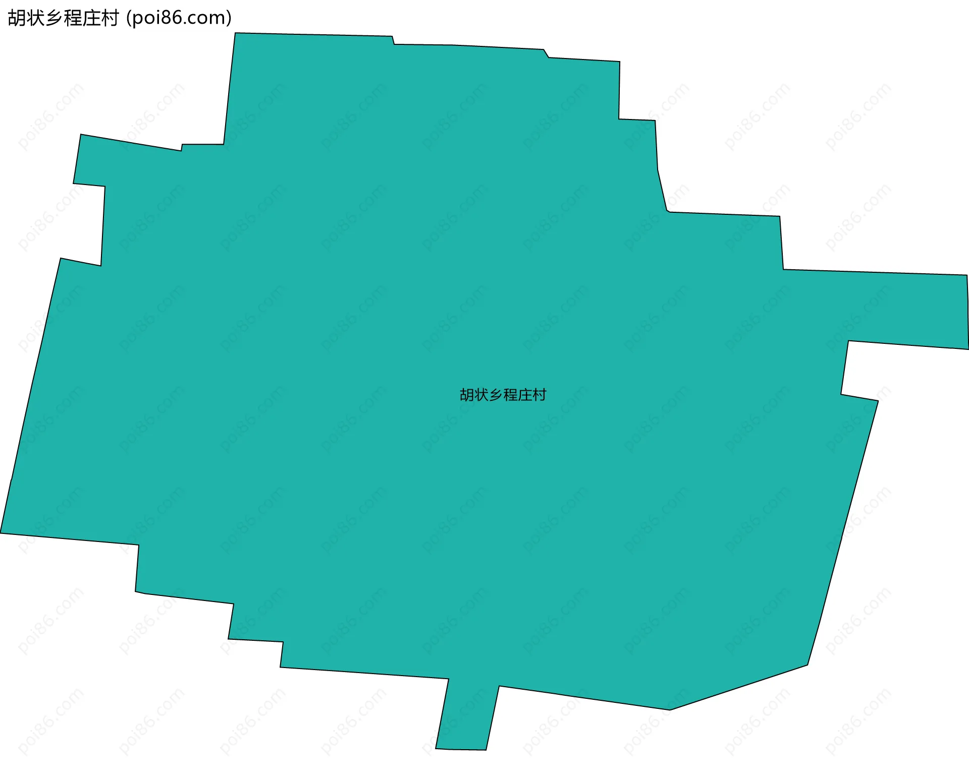胡状乡程庄村边界地图